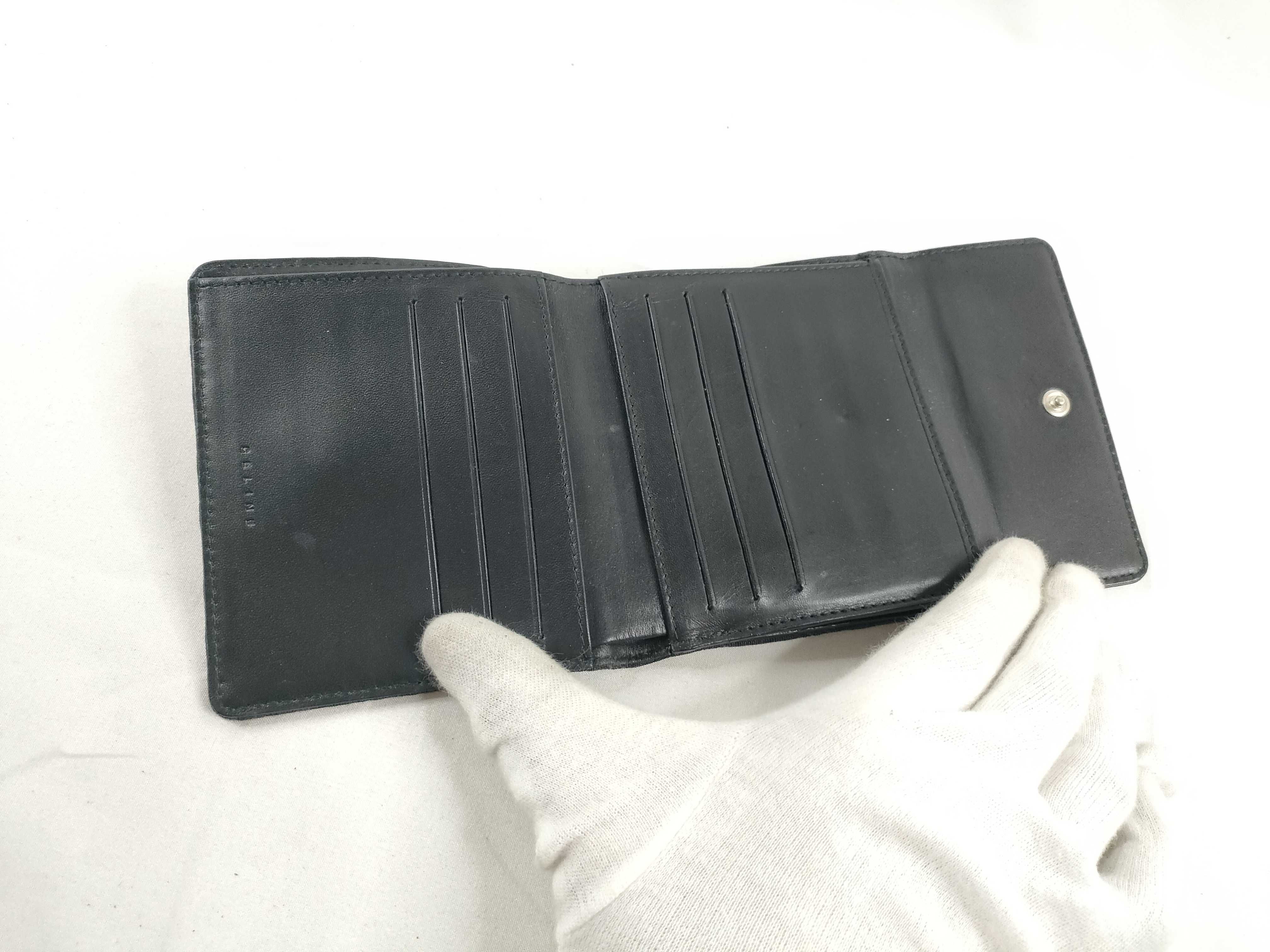 C Macadam Tri-fold Wallet, Canvas x Leather, Black — view 8