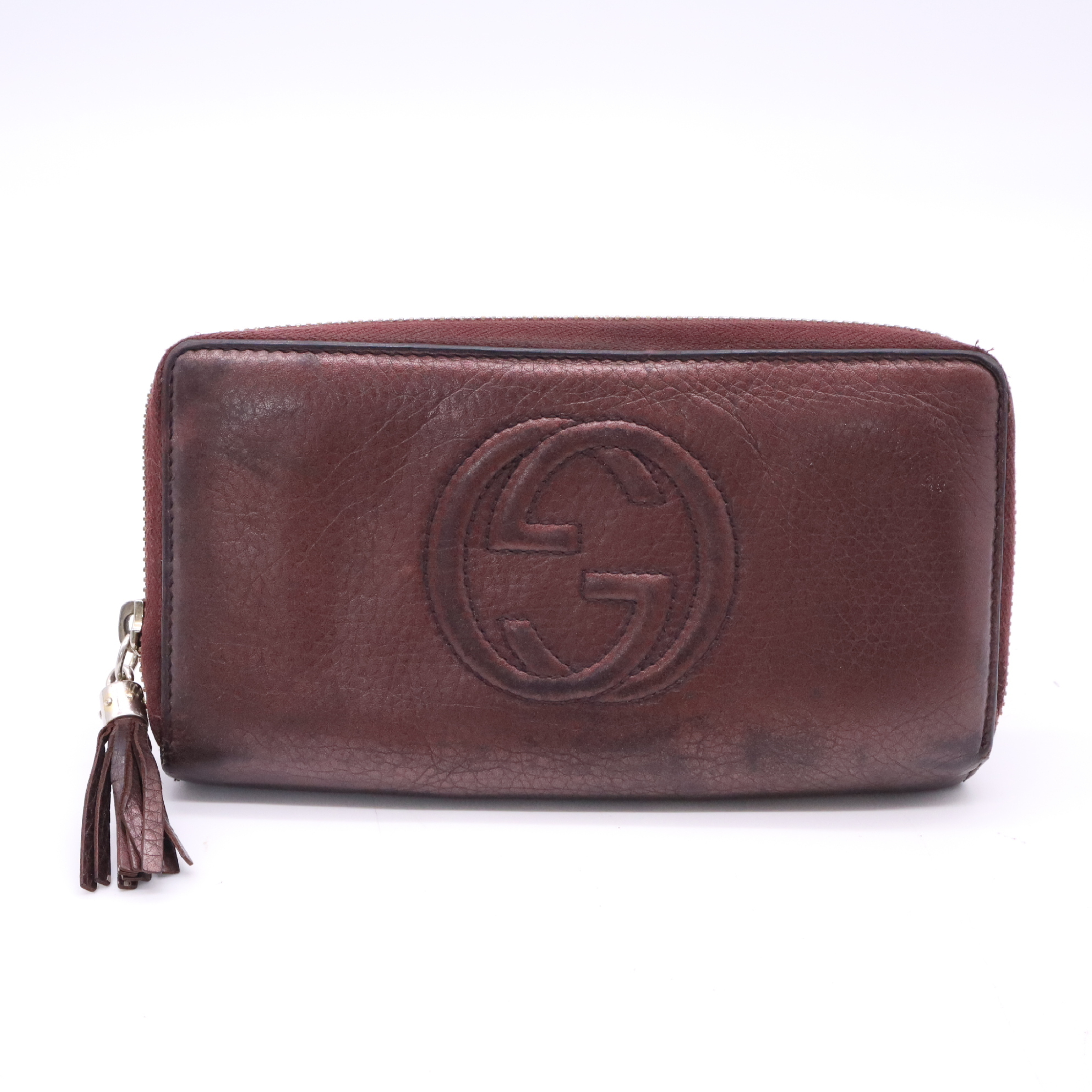 308004 Leather Soho Long Wallet, Bordeaux