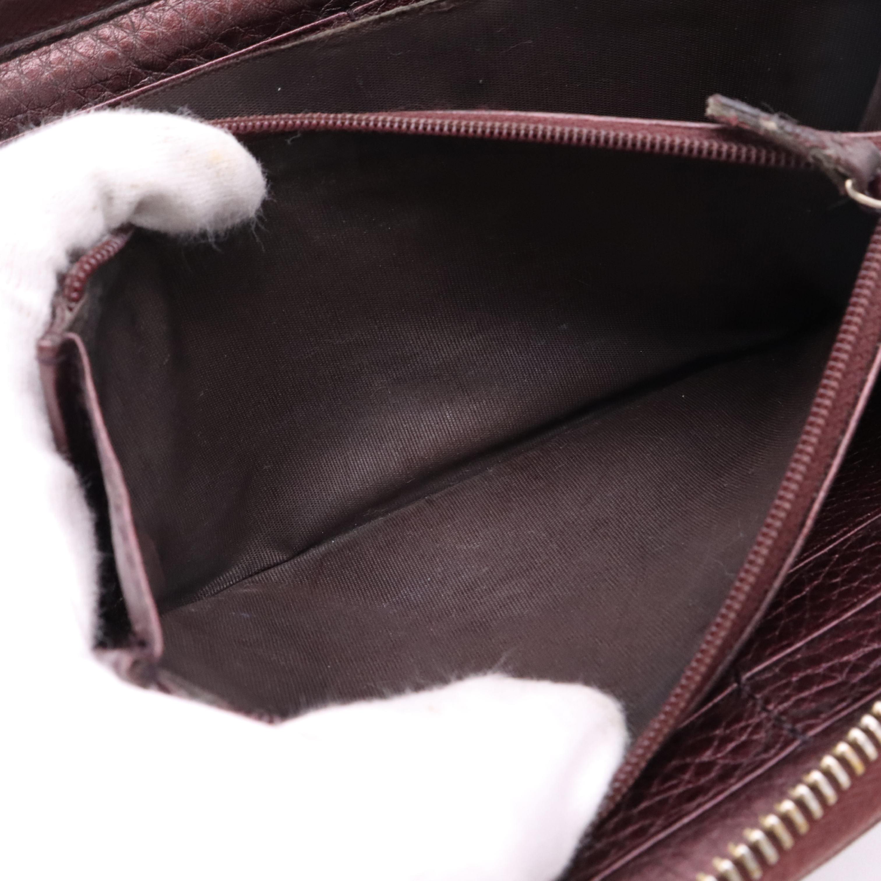 308004 Leather Soho Long Wallet, Bordeaux — view 11