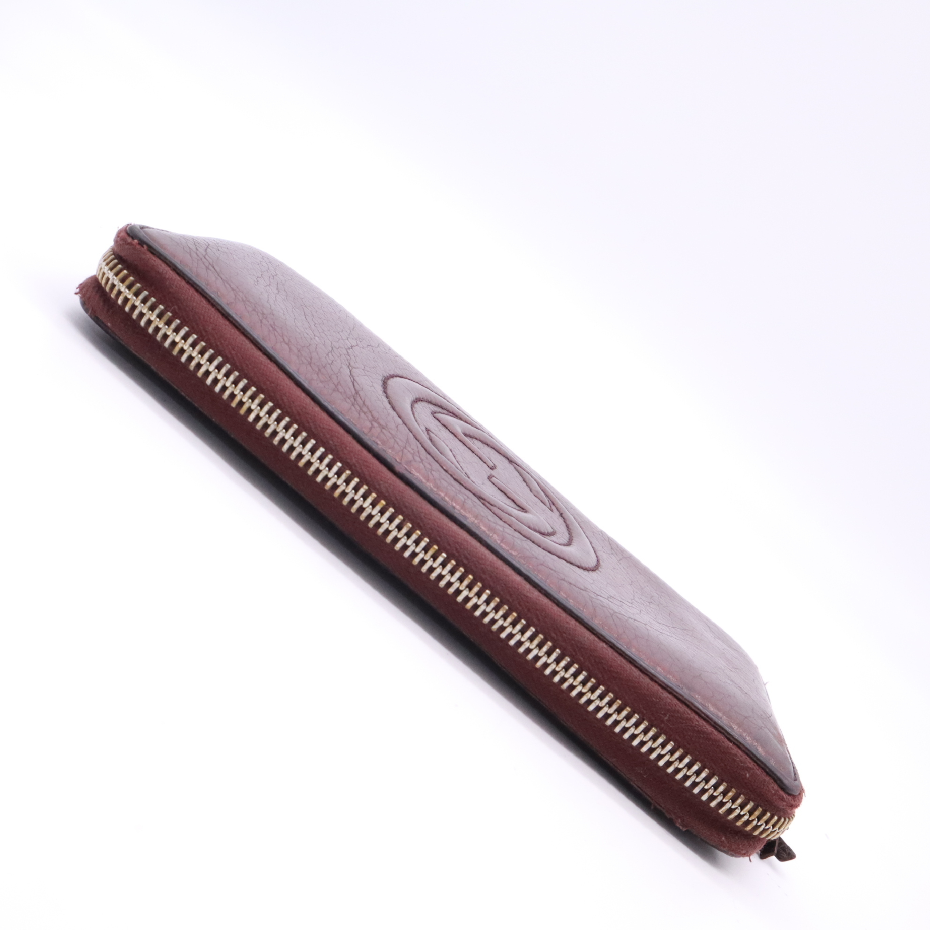 308004 Leather Soho Long Wallet, Bordeaux — view 6