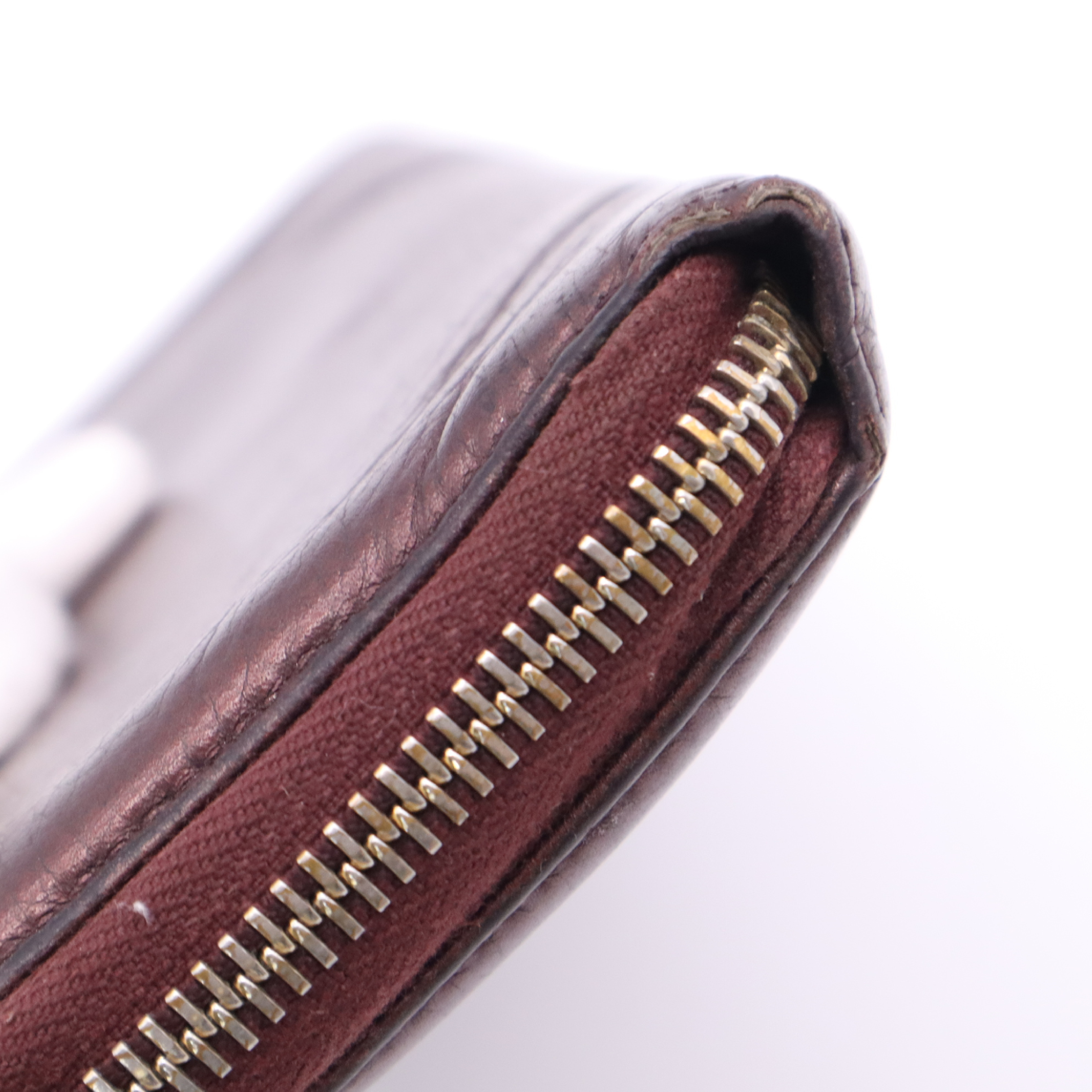 308004 Leather Soho Long Wallet, Bordeaux — view 8