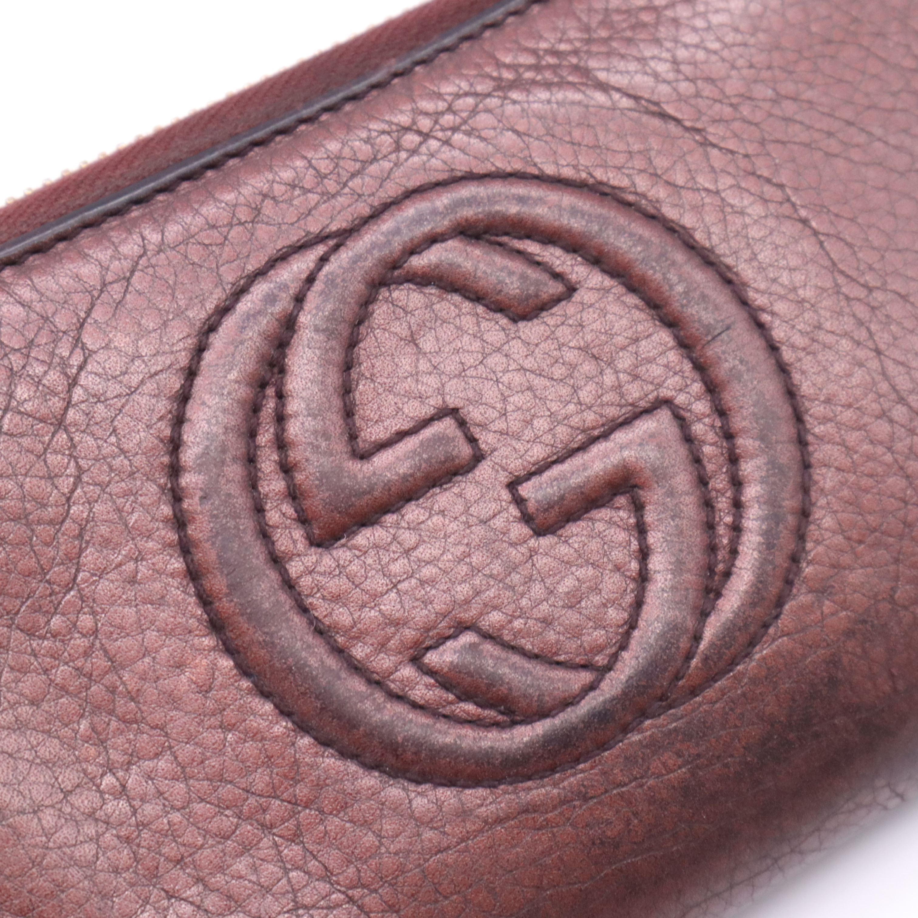 308004 Leather Soho Long Wallet, Bordeaux — view 9