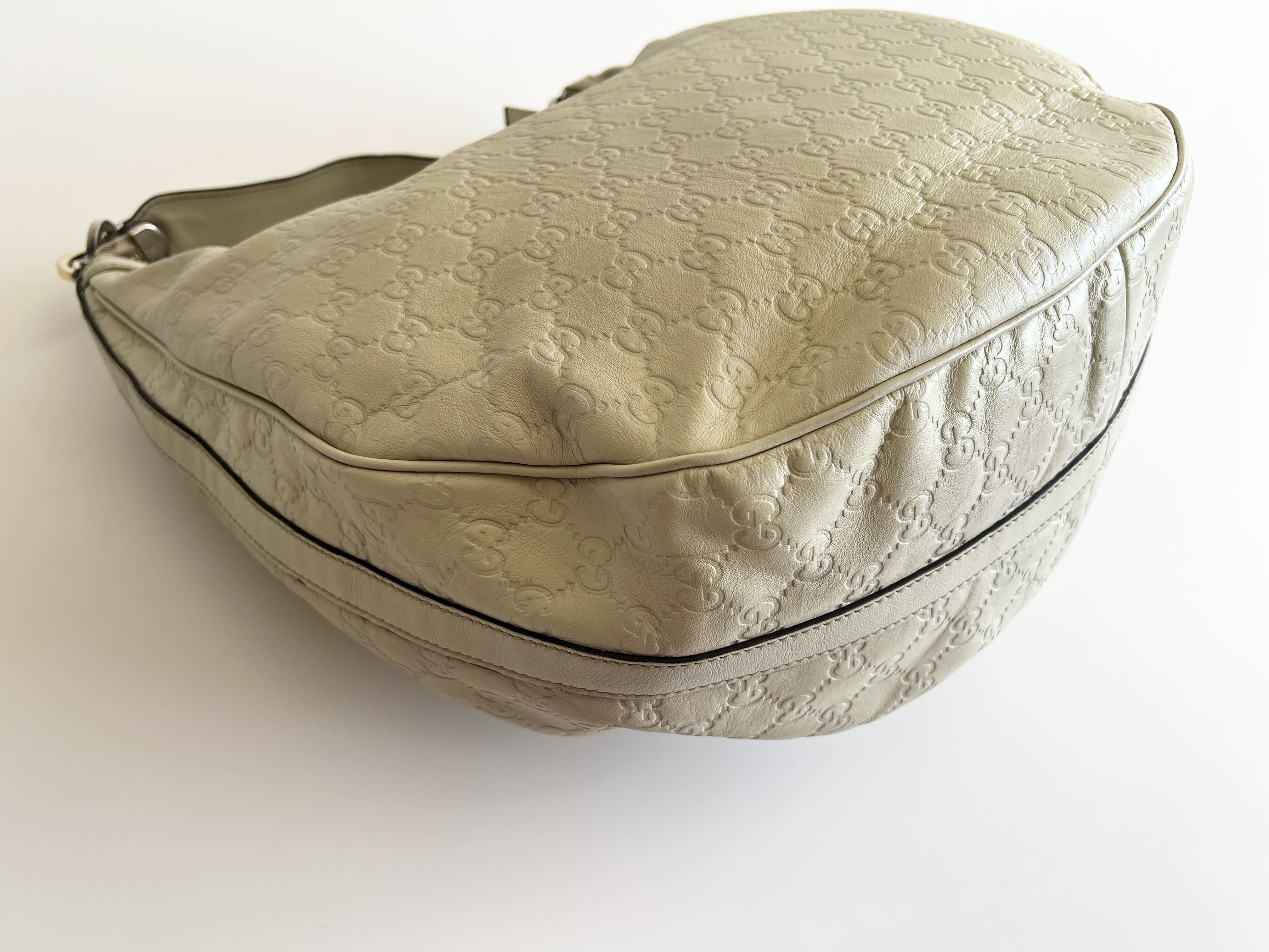 Guccissima Twins GG Logo Leather Hobo One-Shoulder Bag — view 11