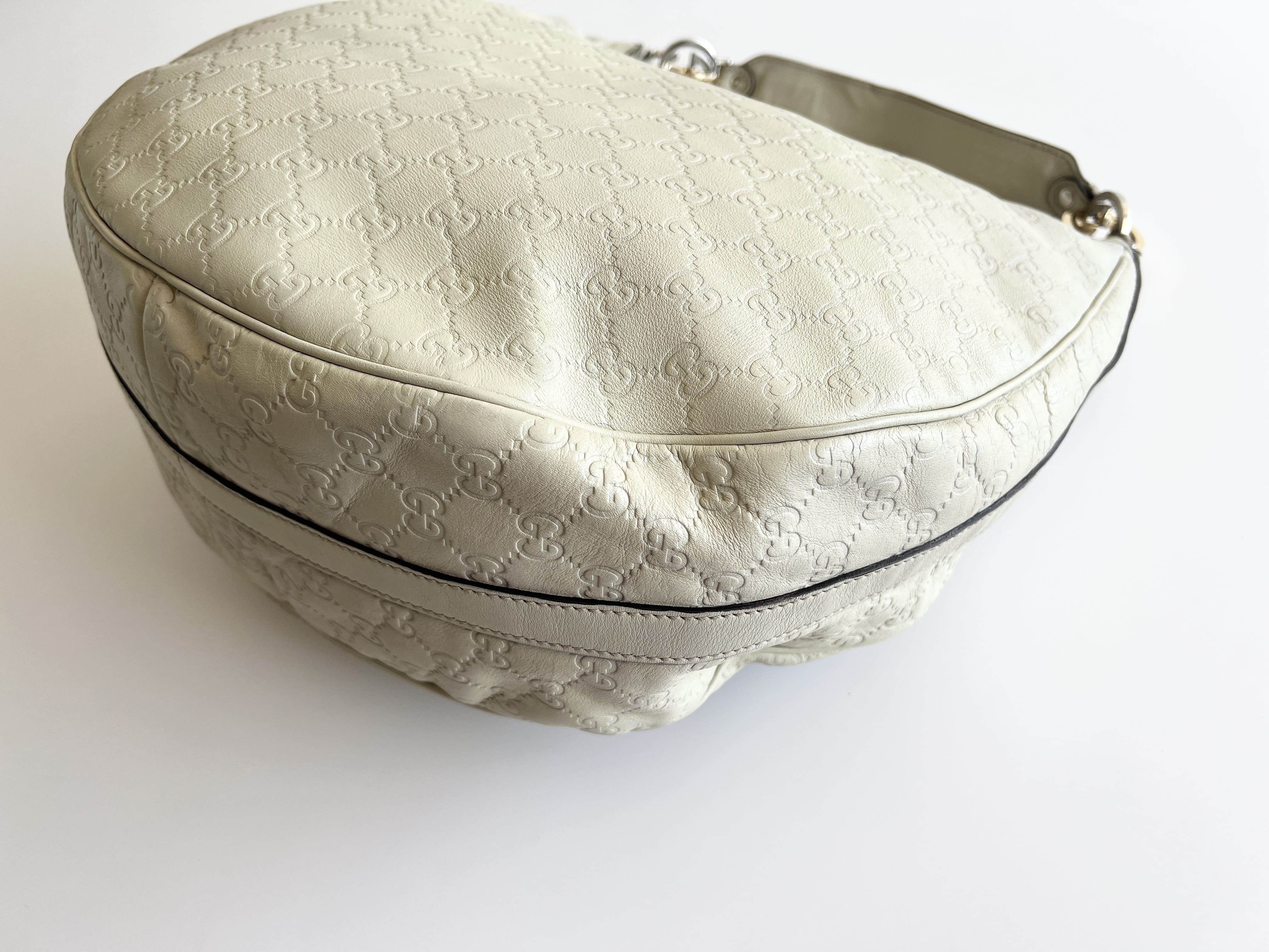 Guccissima Twins GG Logo Leather Hobo One-Shoulder Bag — view 12