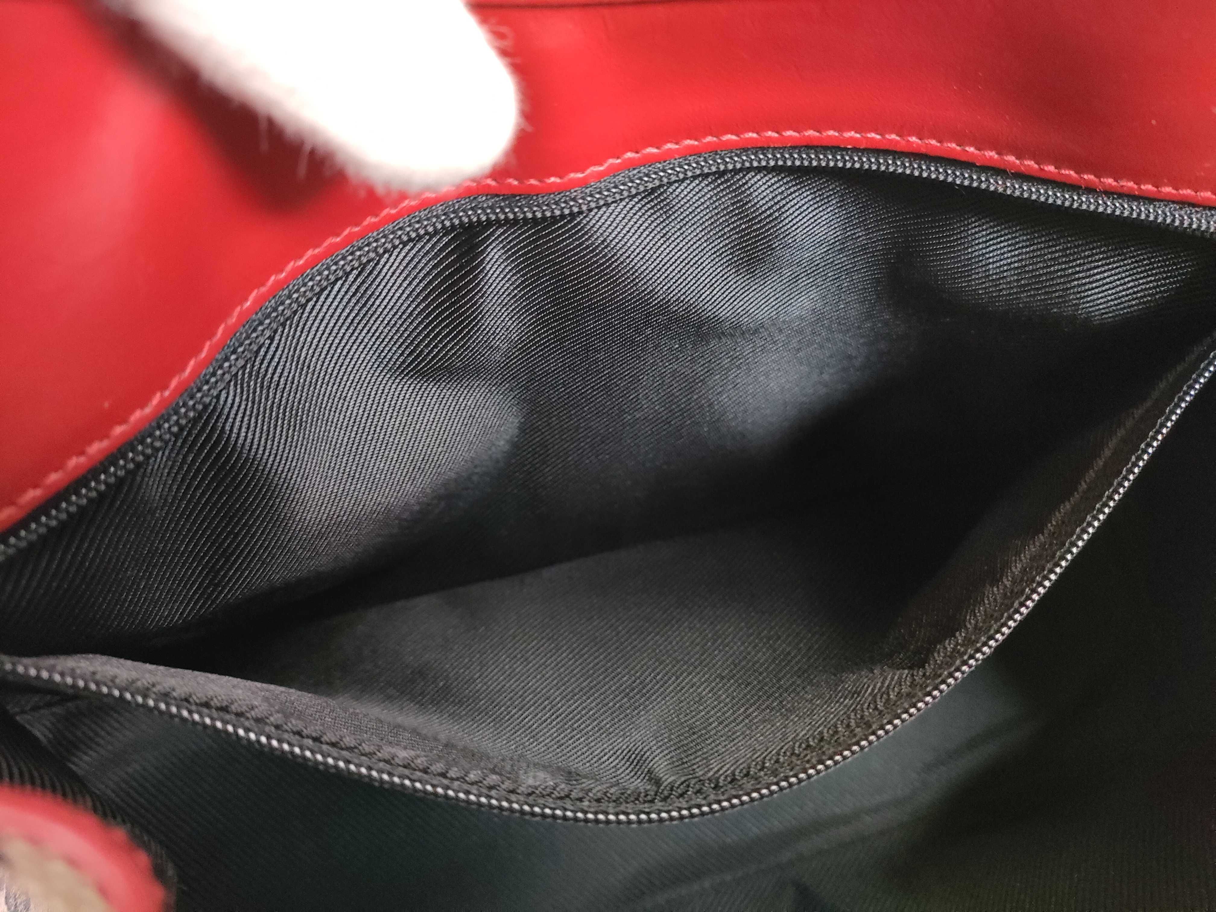 Jackie Gucci GG Canvas Jackie Canvas x Leather Handbag Red 002 1067 Shoulder Bag — view 12