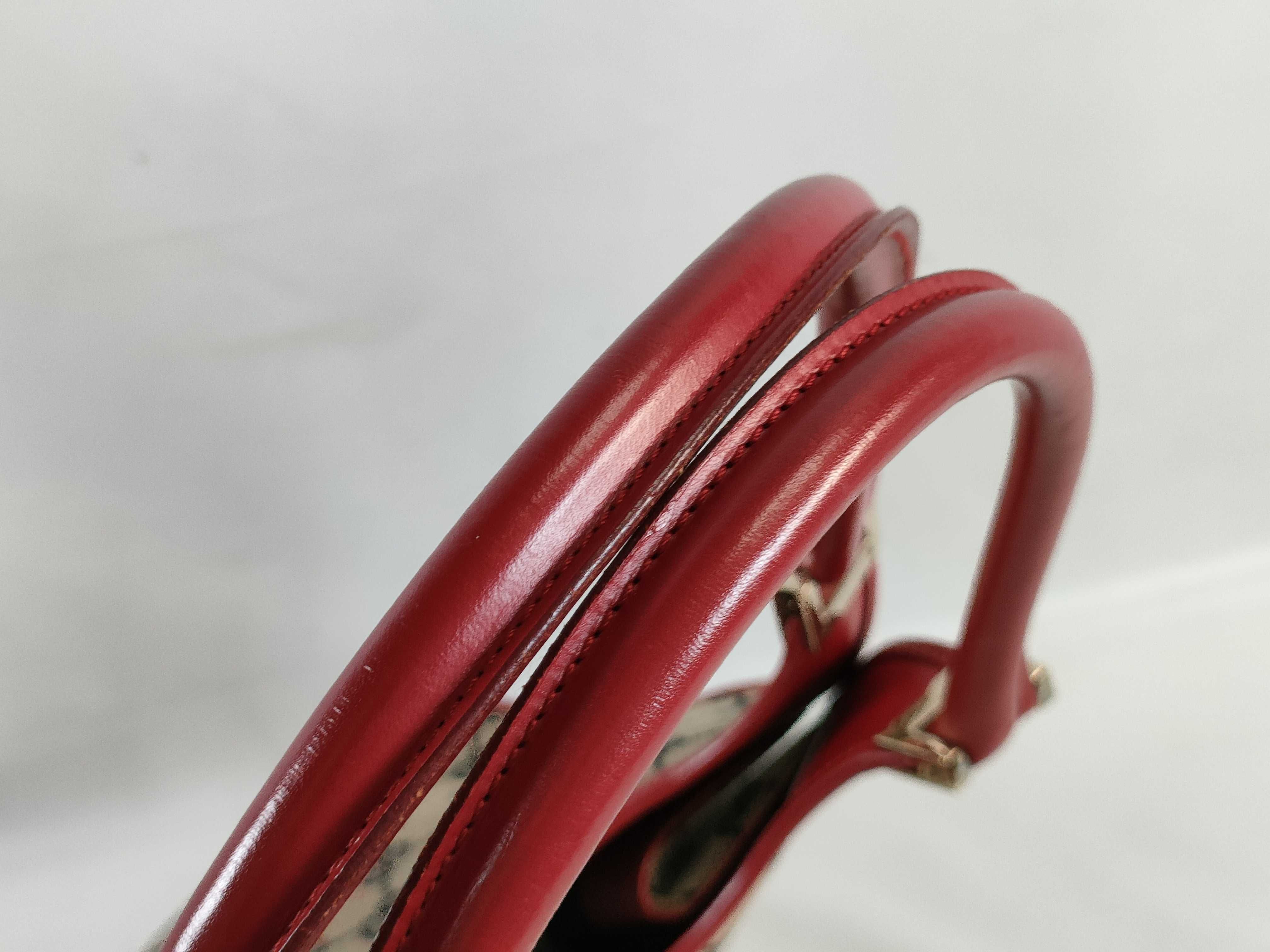 Jackie Gucci GG Canvas Jackie Canvas x Leather Handbag Red 002 1067 Shoulder Bag — view 4