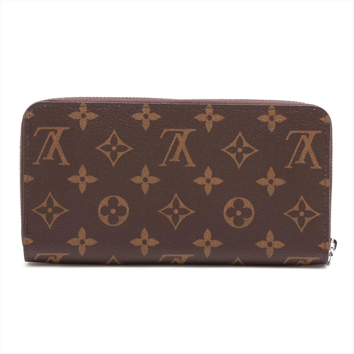 Monogram Zippy Wallet M27029 Brown x Silver Round Zip Wallet (RFID Detector) — view 2