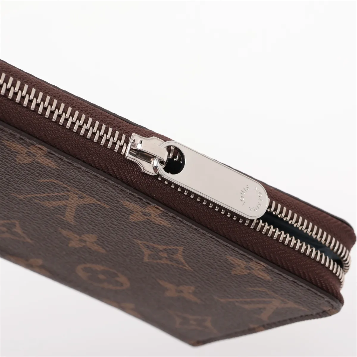 Monogram Zippy Wallet M27029 Brown x Silver Round Zip Wallet (RFID Detector) — view 14