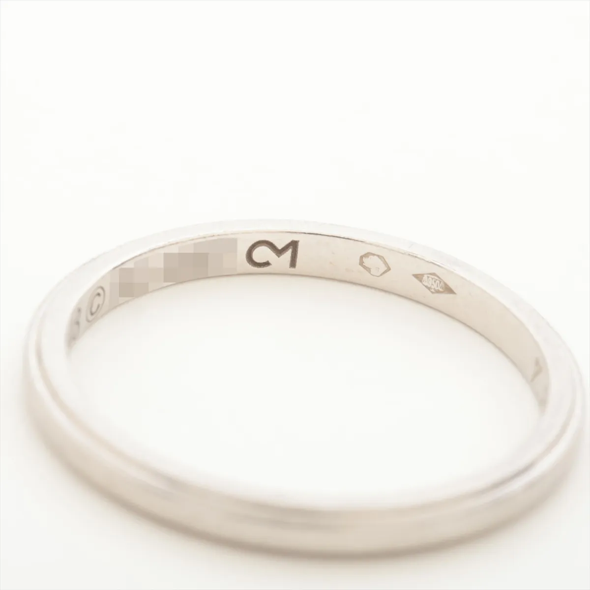 Damour Ring, Pt950, 2.1g, Size 48, Initials XQ4482 — view 5