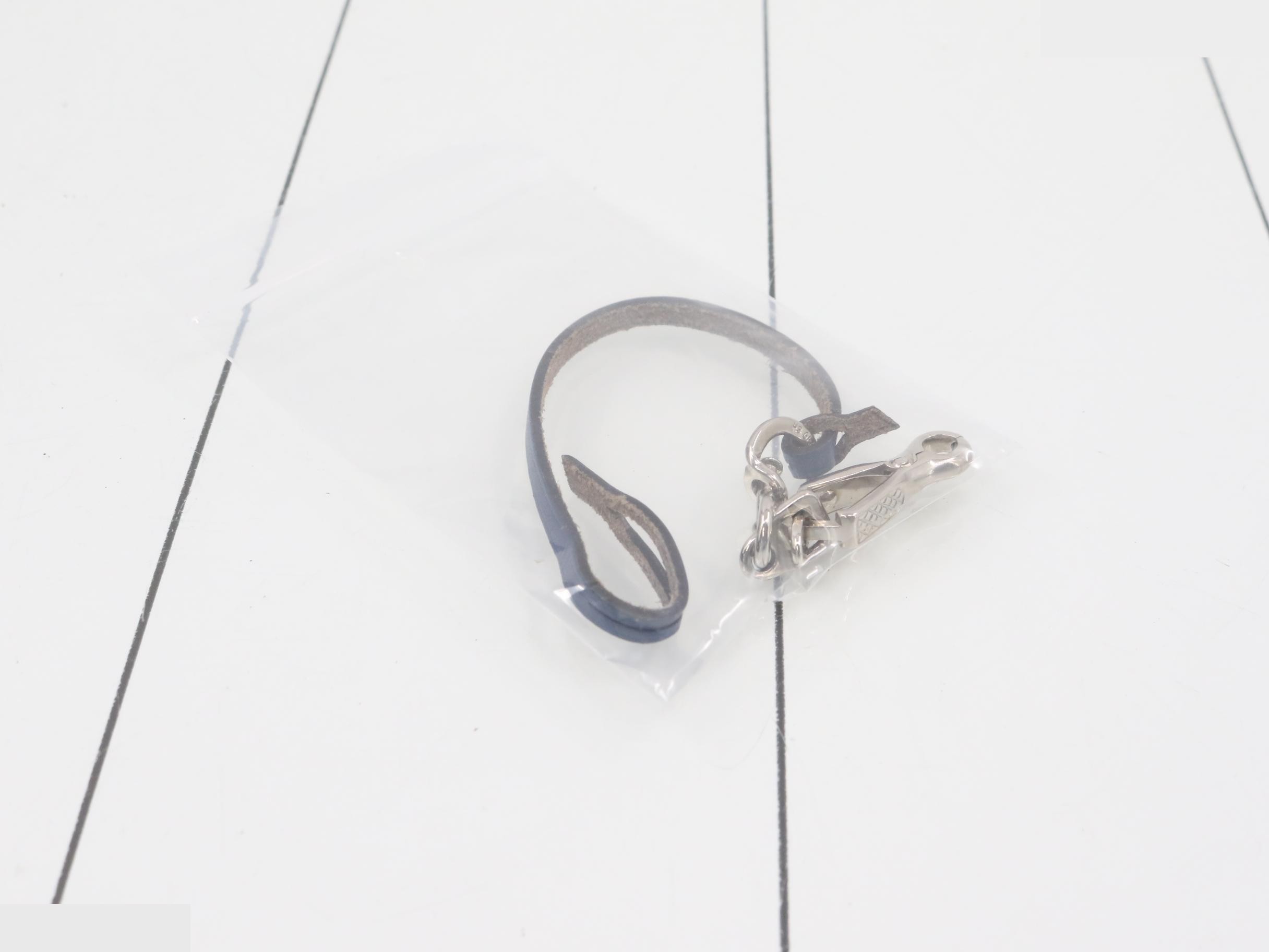Herbag Cabas Toile Leather Navy — view 7