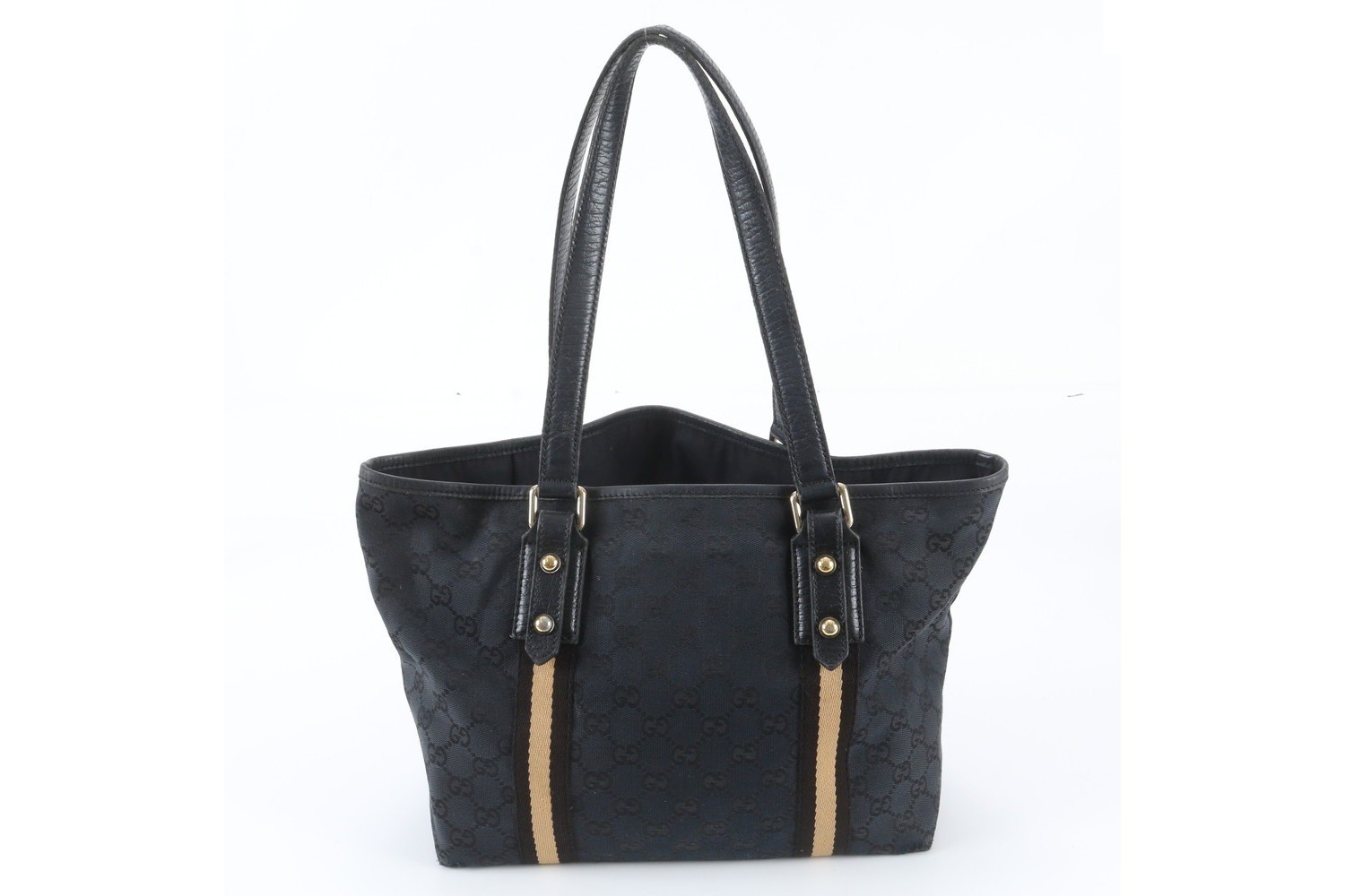GG Canvas 137396 Leather Tote Bag — view 3