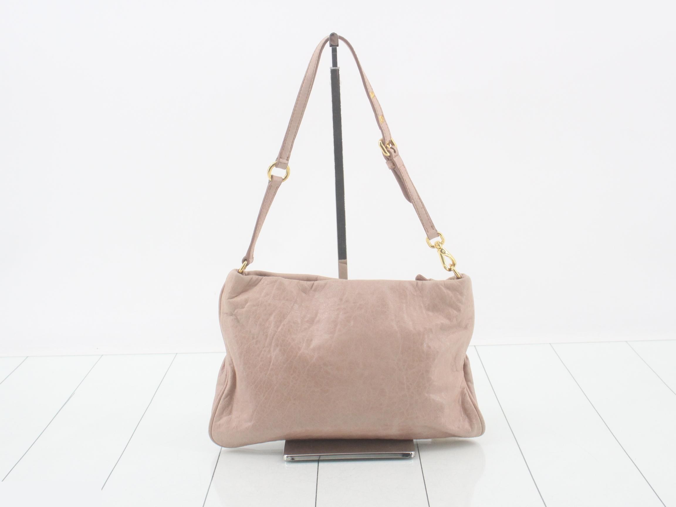 Leather shoulder bag with dust bag — view 2