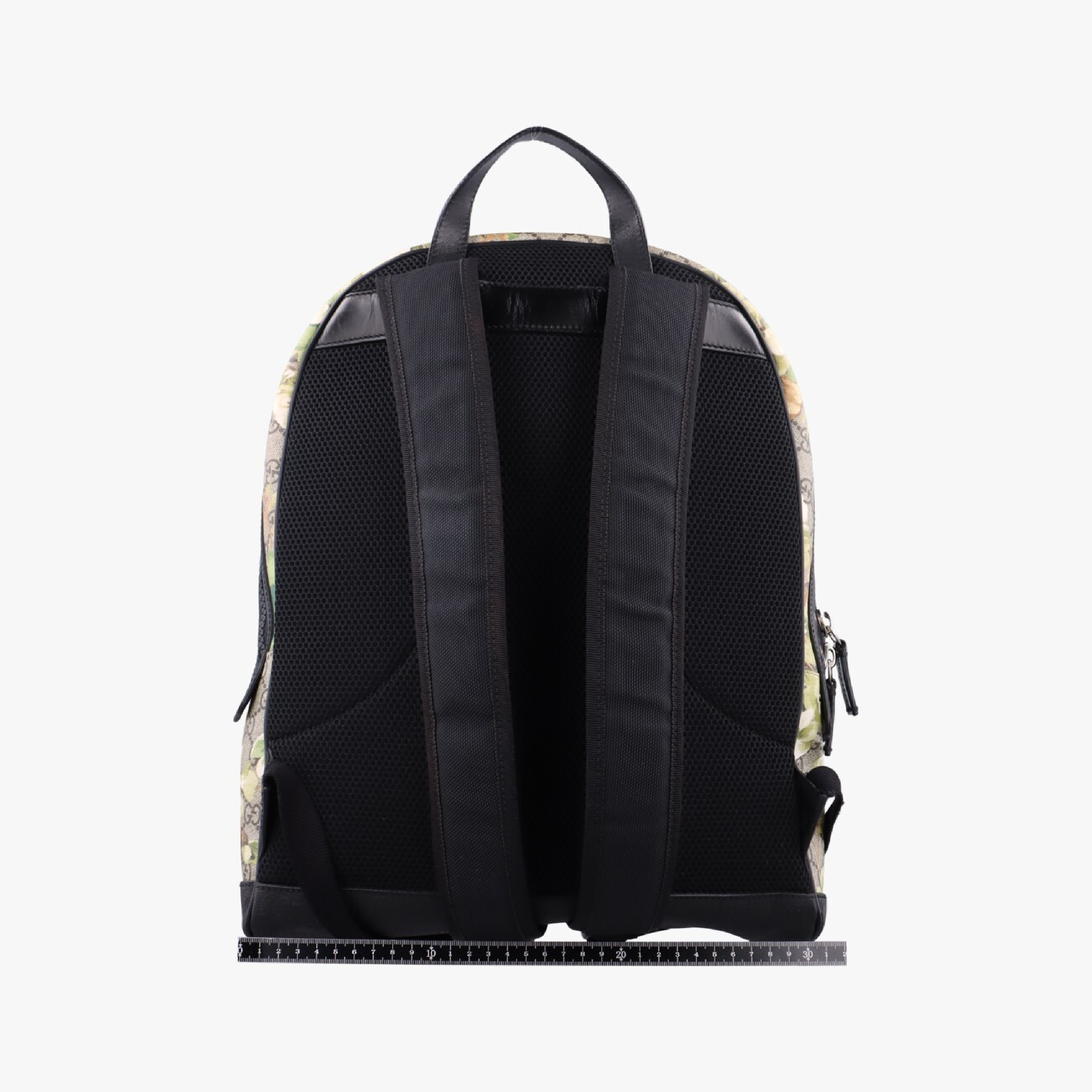 GG Blooms Backpack, Beige x Multi, PVC Coated Canvas x Leather, 406370 E019031762 — view 2