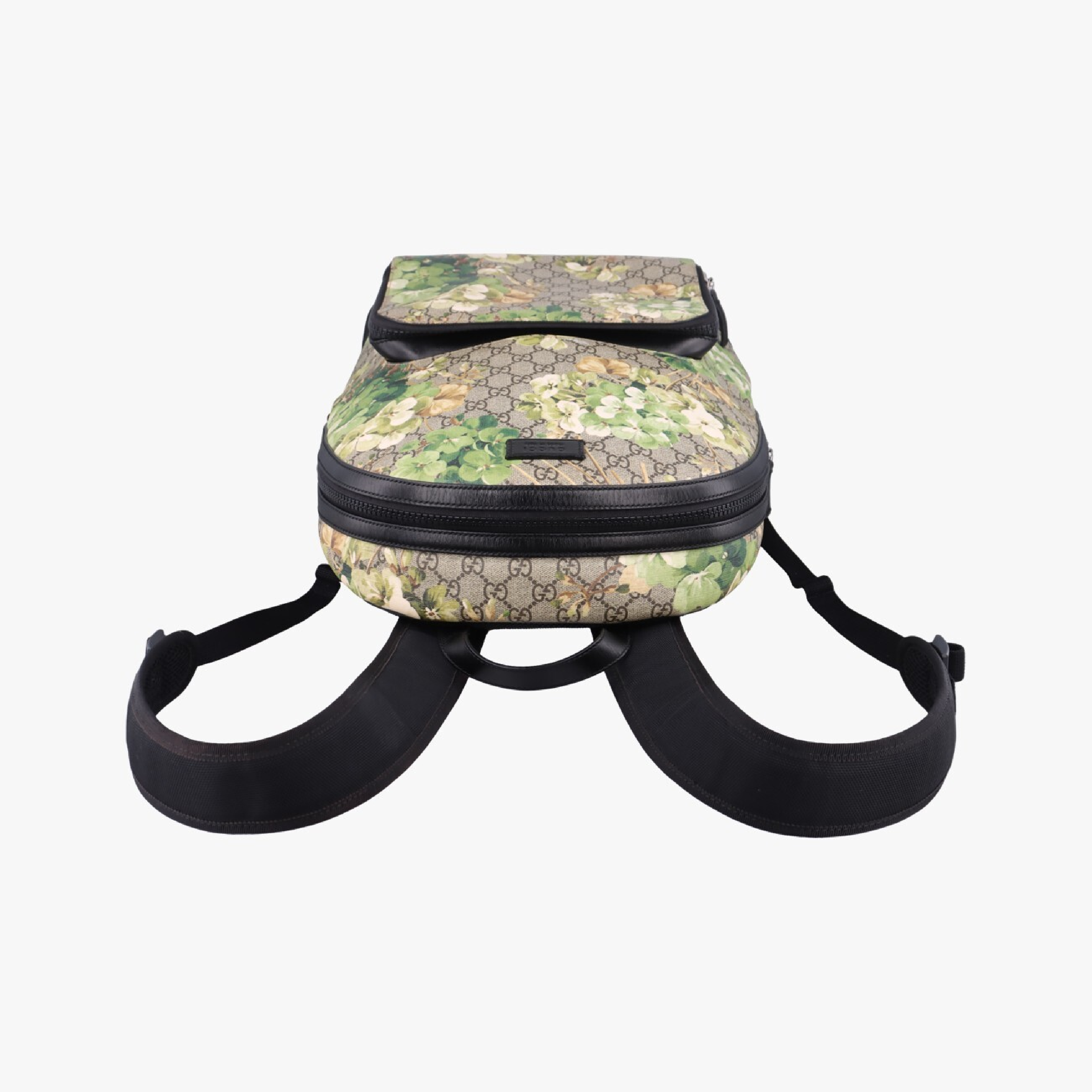 GG Blooms Backpack, Beige x Multi, PVC Coated Canvas x Leather, 406370 E019031762 — view 5