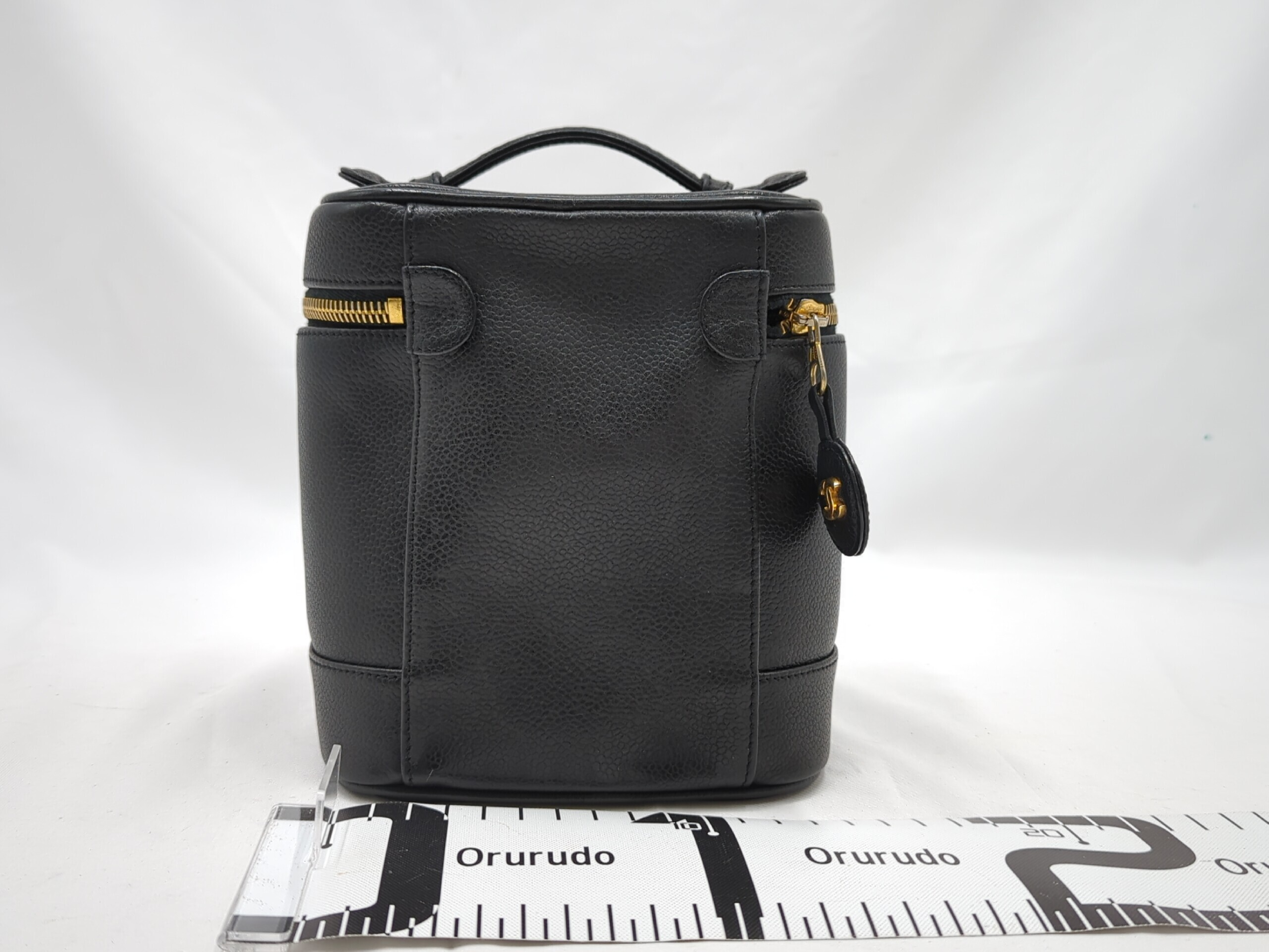 Caviar Skin Vanity Black Handbag — view 2