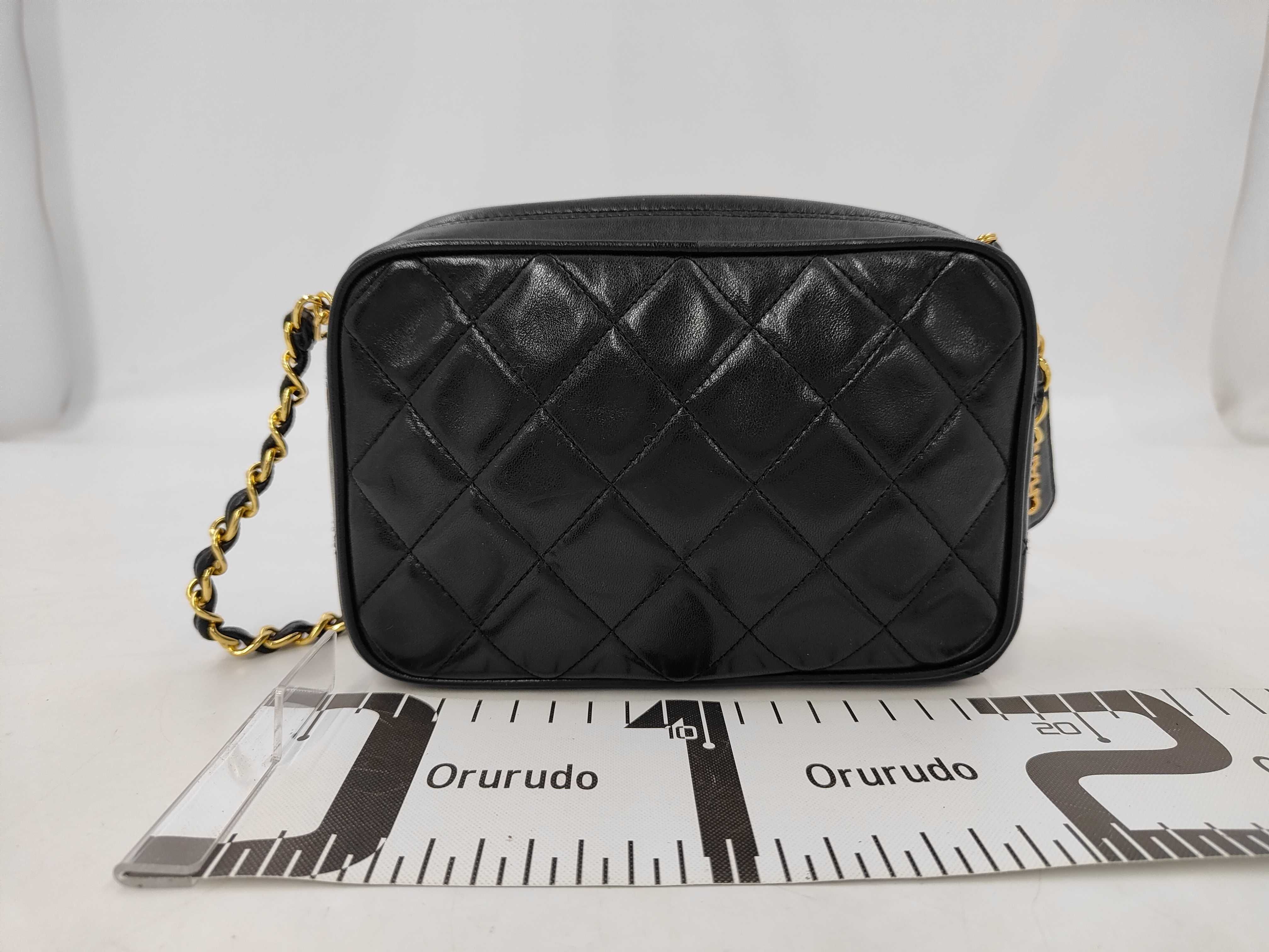 Turnlock Mini Chain Shoulder Bag, Lambskin, Black GP Shoulder Bag — view 2