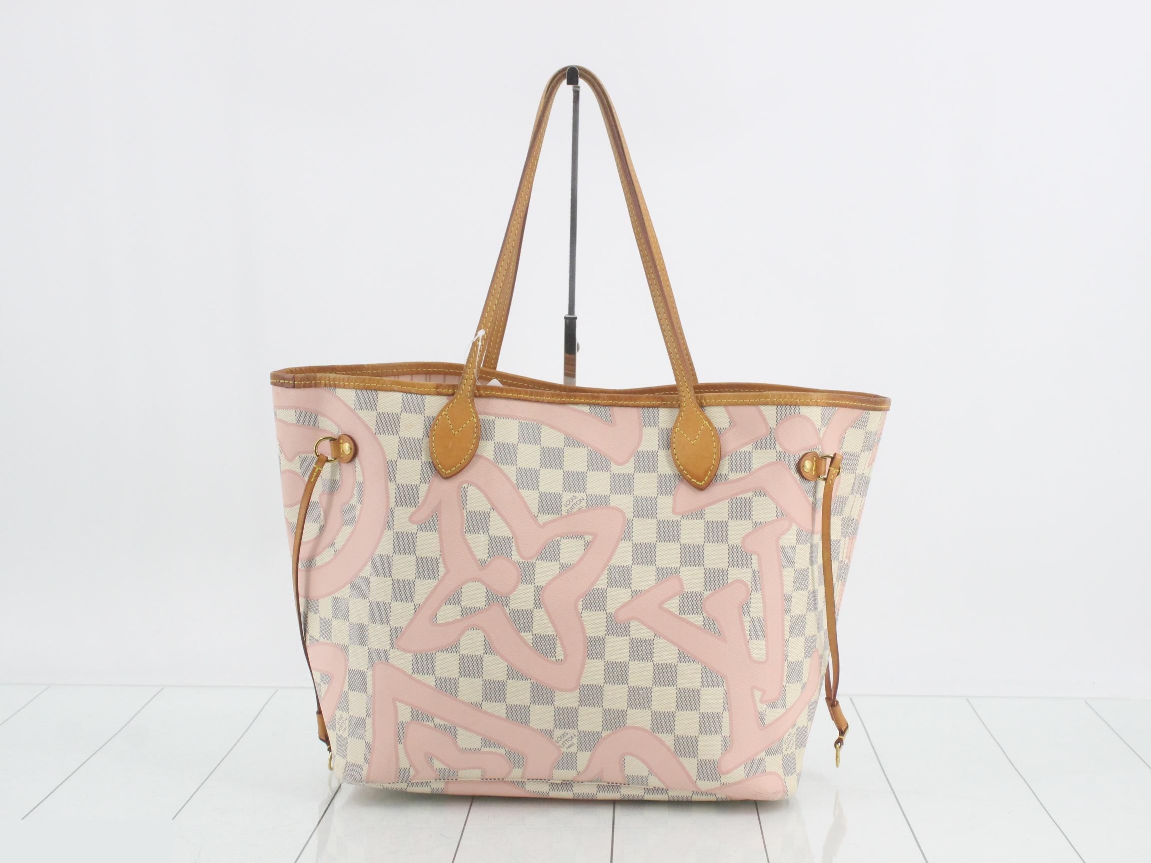 Damier Azur Tahiti Neverfull MM Tote Bag — view 2