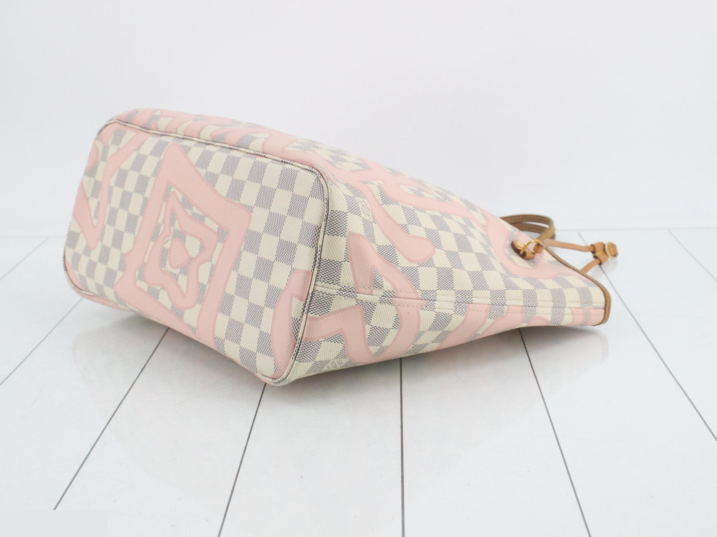 Damier Azur Tahiti Neverfull MM Tote Bag — view 6