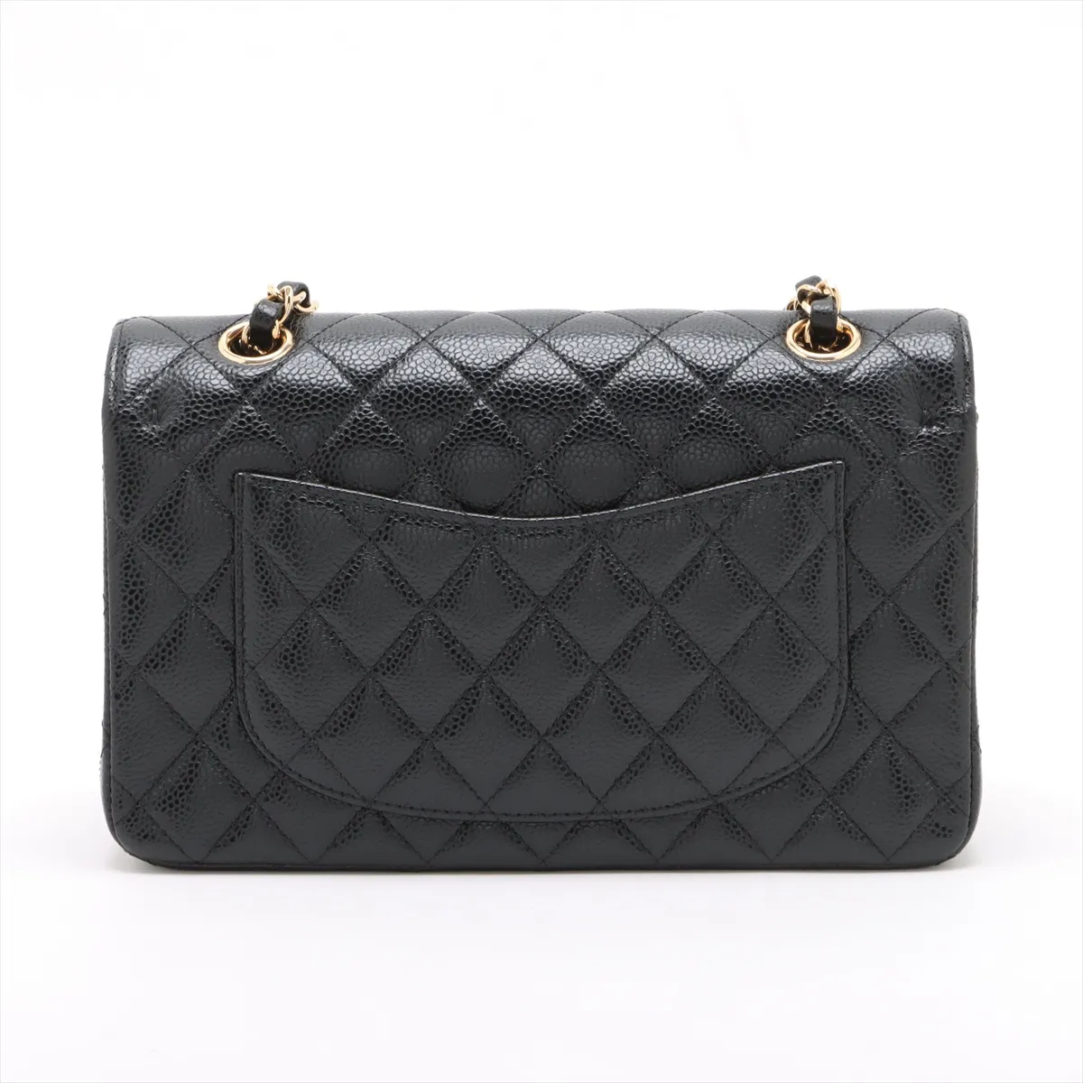 [Individually wrapped] Chanel Matelasse 23 caviar skin double flap double chain bag black gold hardware PC09U55H random plate A01113 — view 2