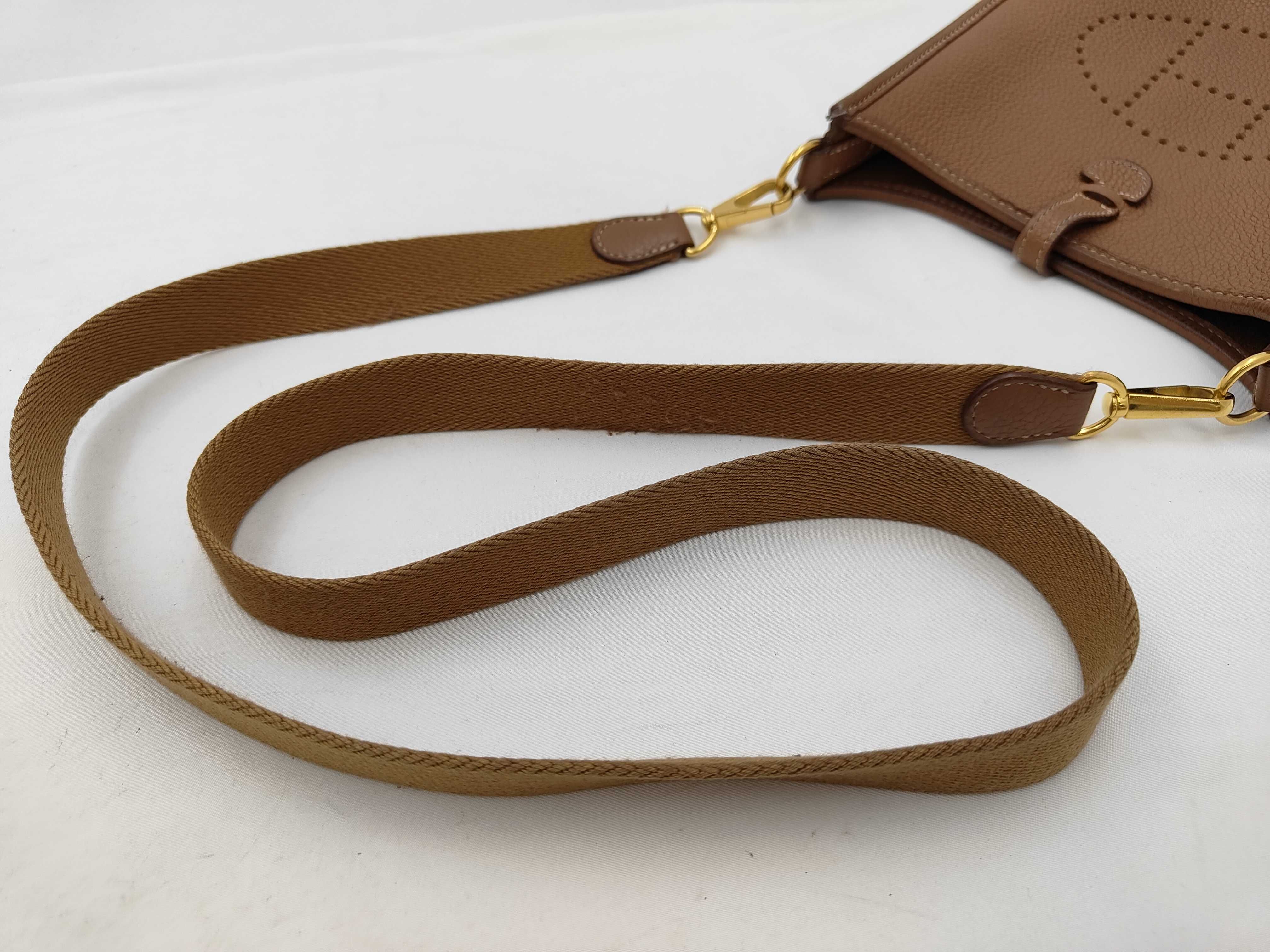 Evelyne TPM Taurillon Leather, Gold Hardware, U Stamp Shoulder Bag — view 3