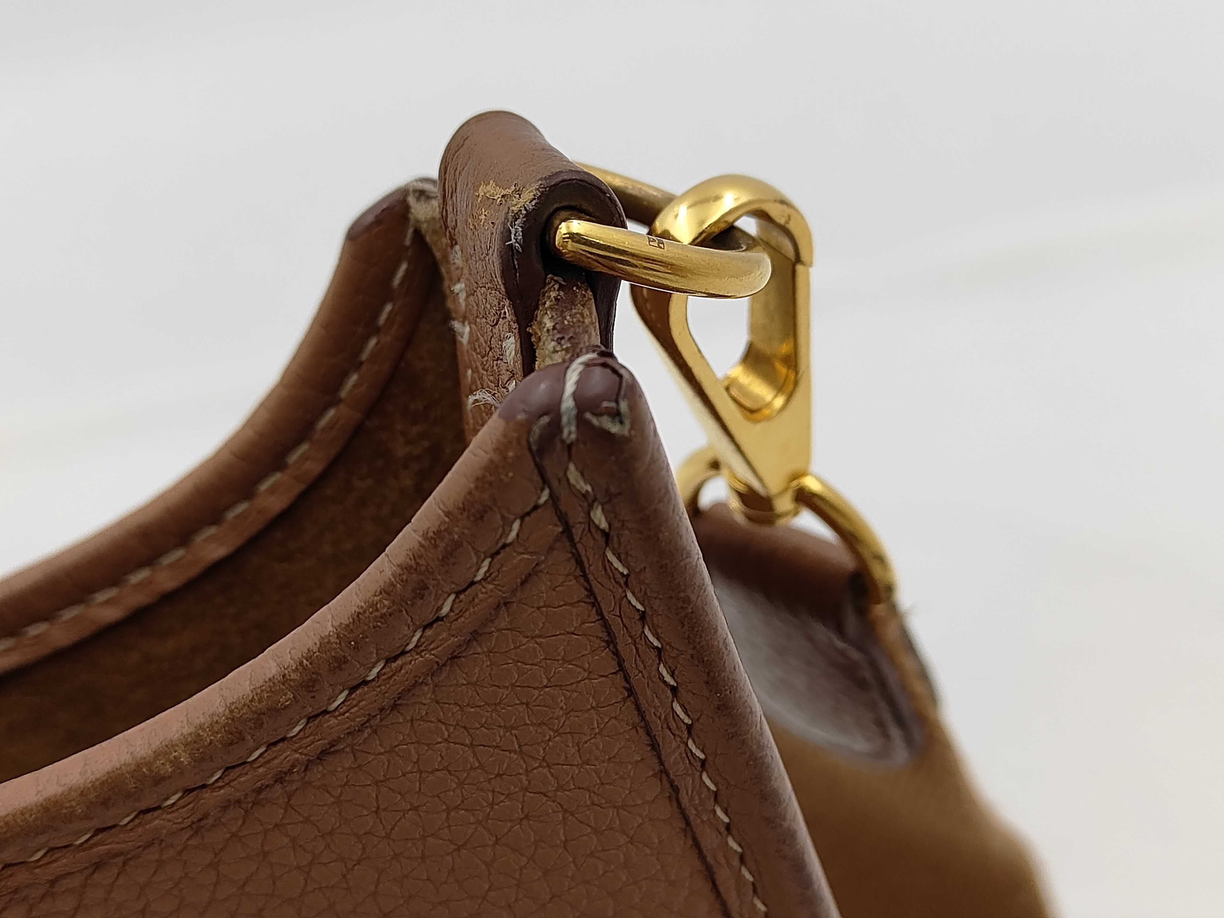Evelyne TPM Taurillon Leather, Gold Hardware, U Stamp Shoulder Bag — view 5
