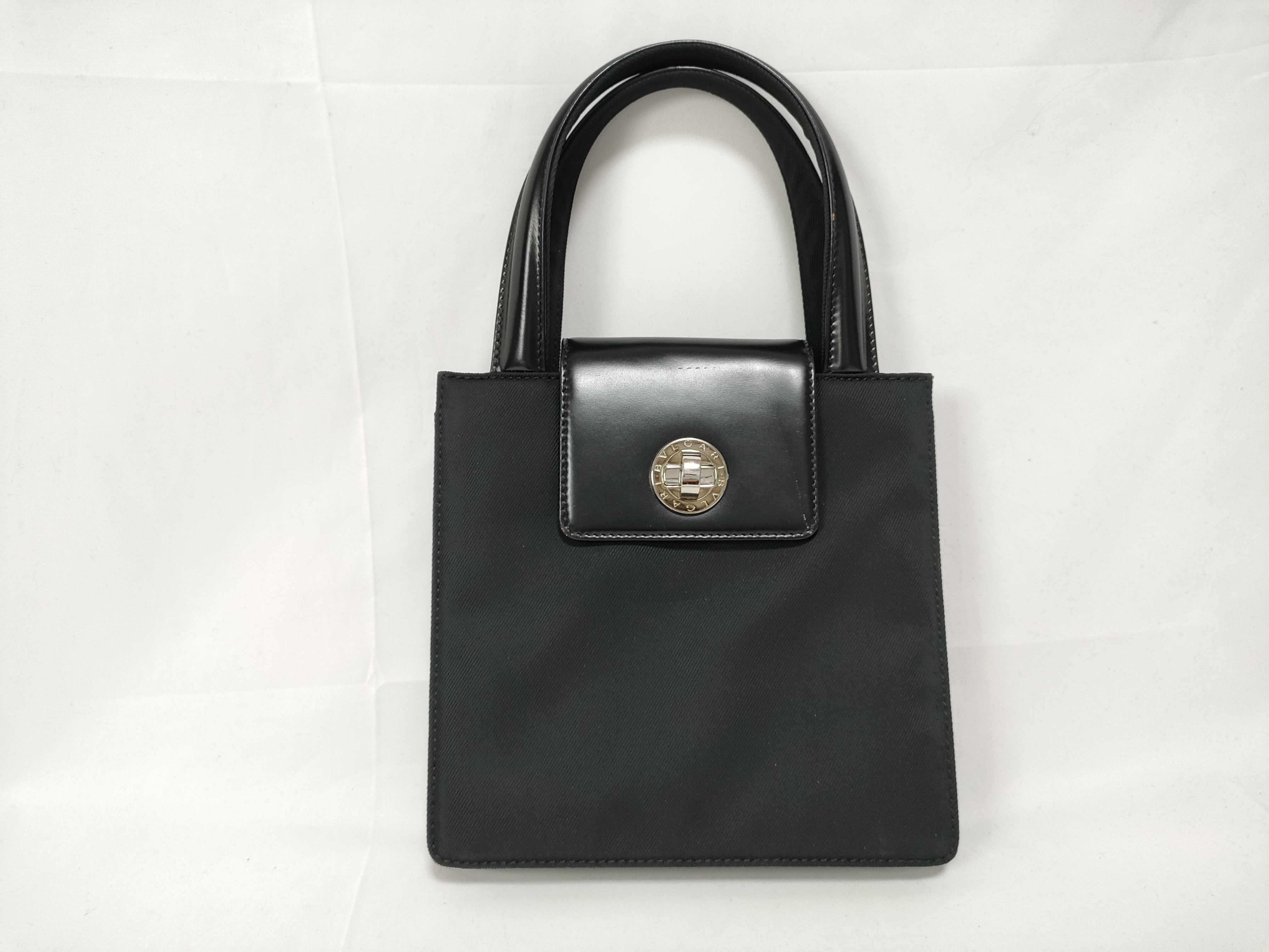 Bulgari Nylon Turnlock Handbag