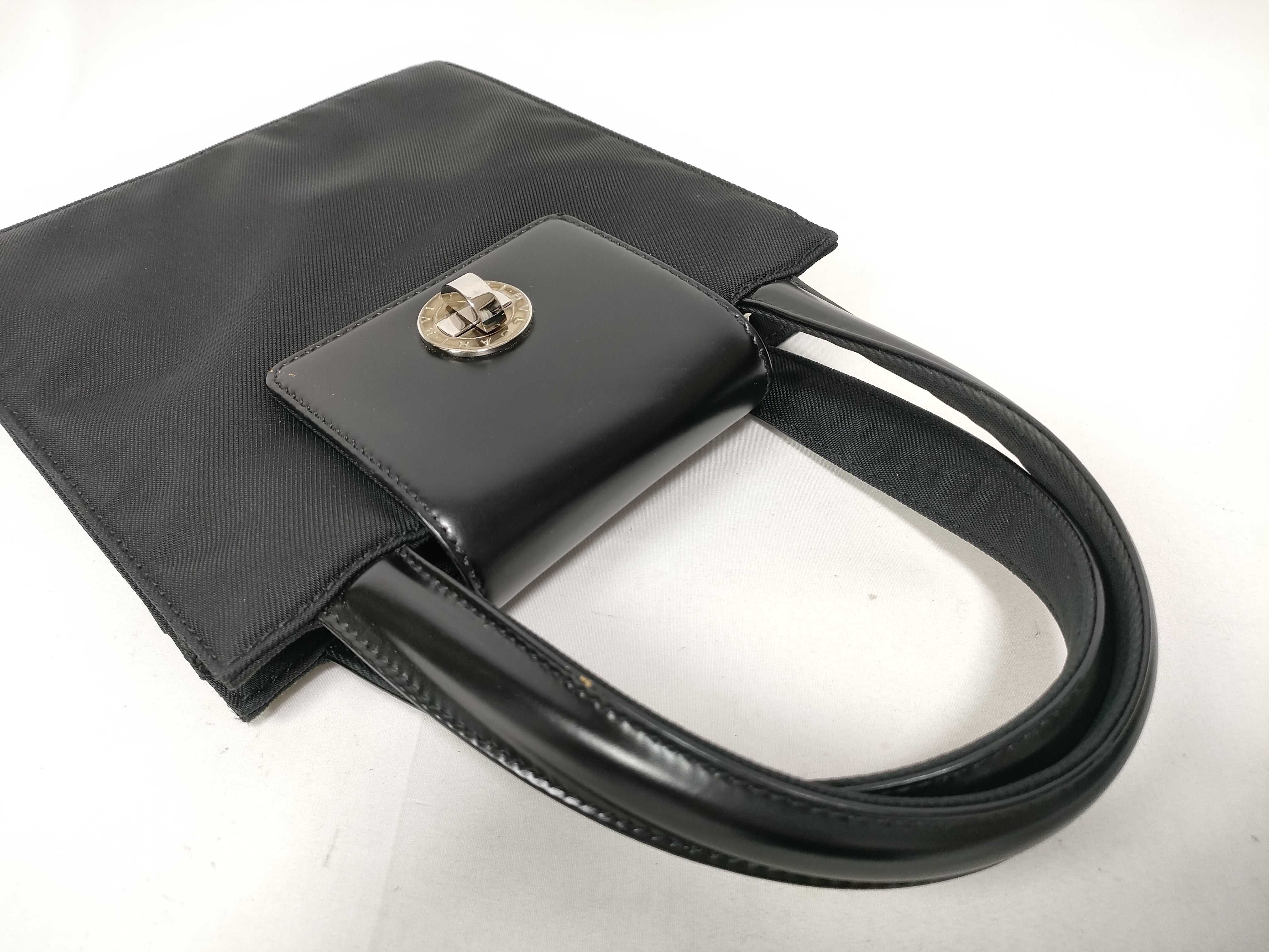 Bulgari Nylon Turnlock Handbag — view 11