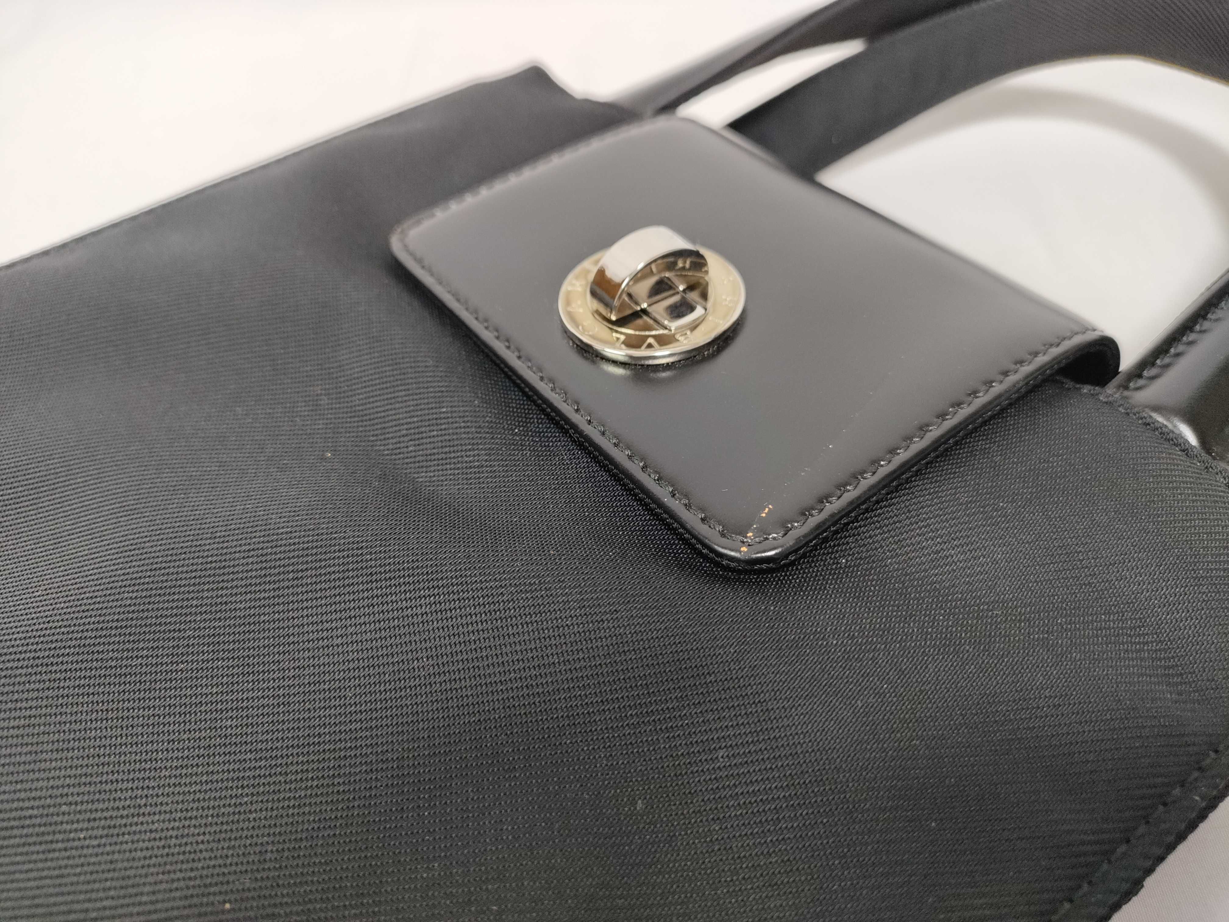 Bulgari Nylon Turnlock Handbag — view 13