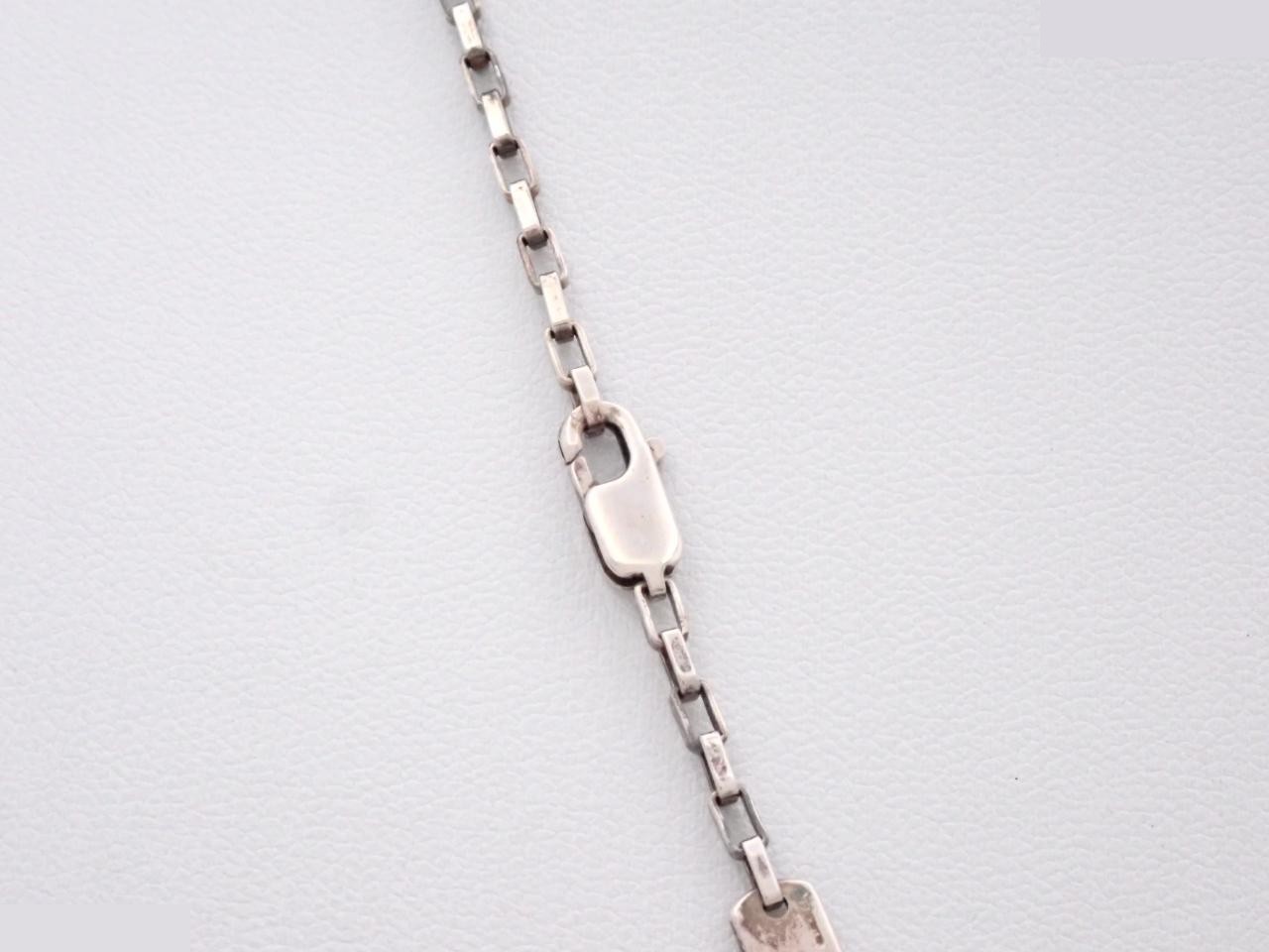 SV925/18.0g G logo plate necklace, chain approximately 50cm — view 2