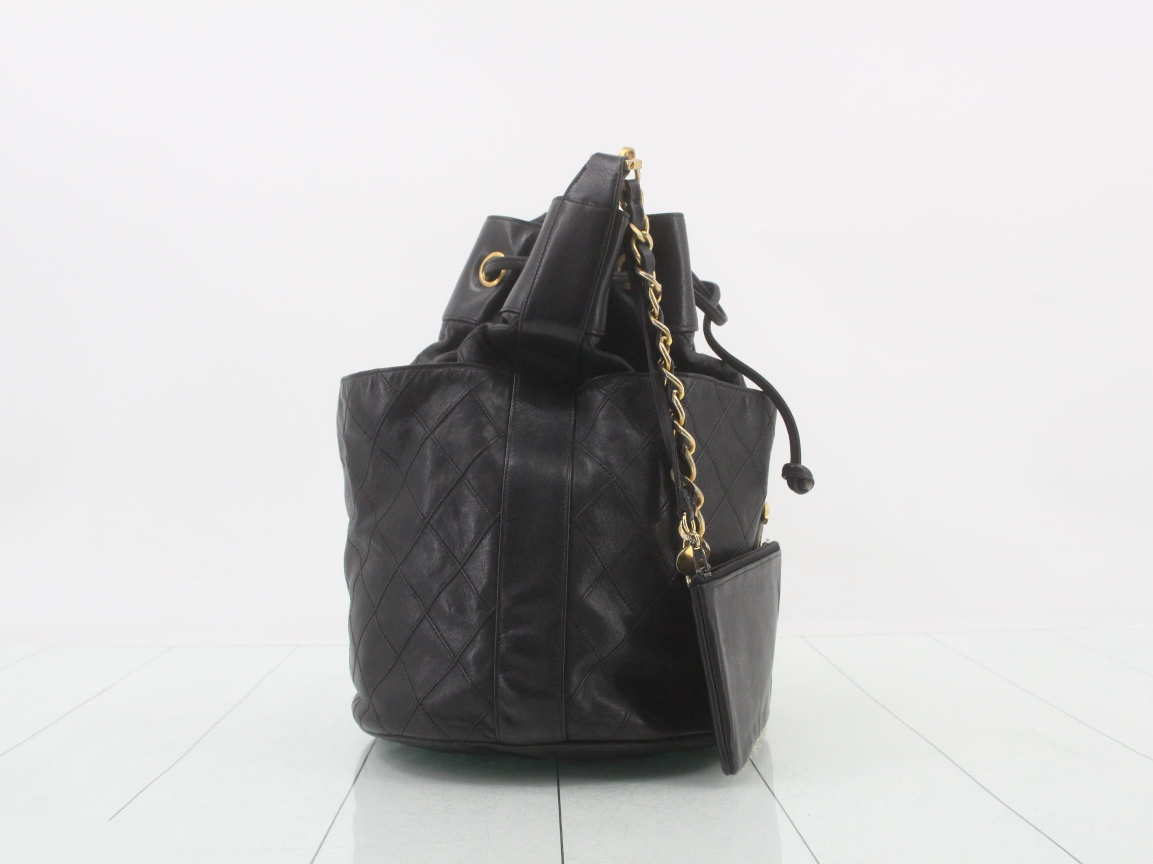 Bicolore drawstring shoulder bag — view 4