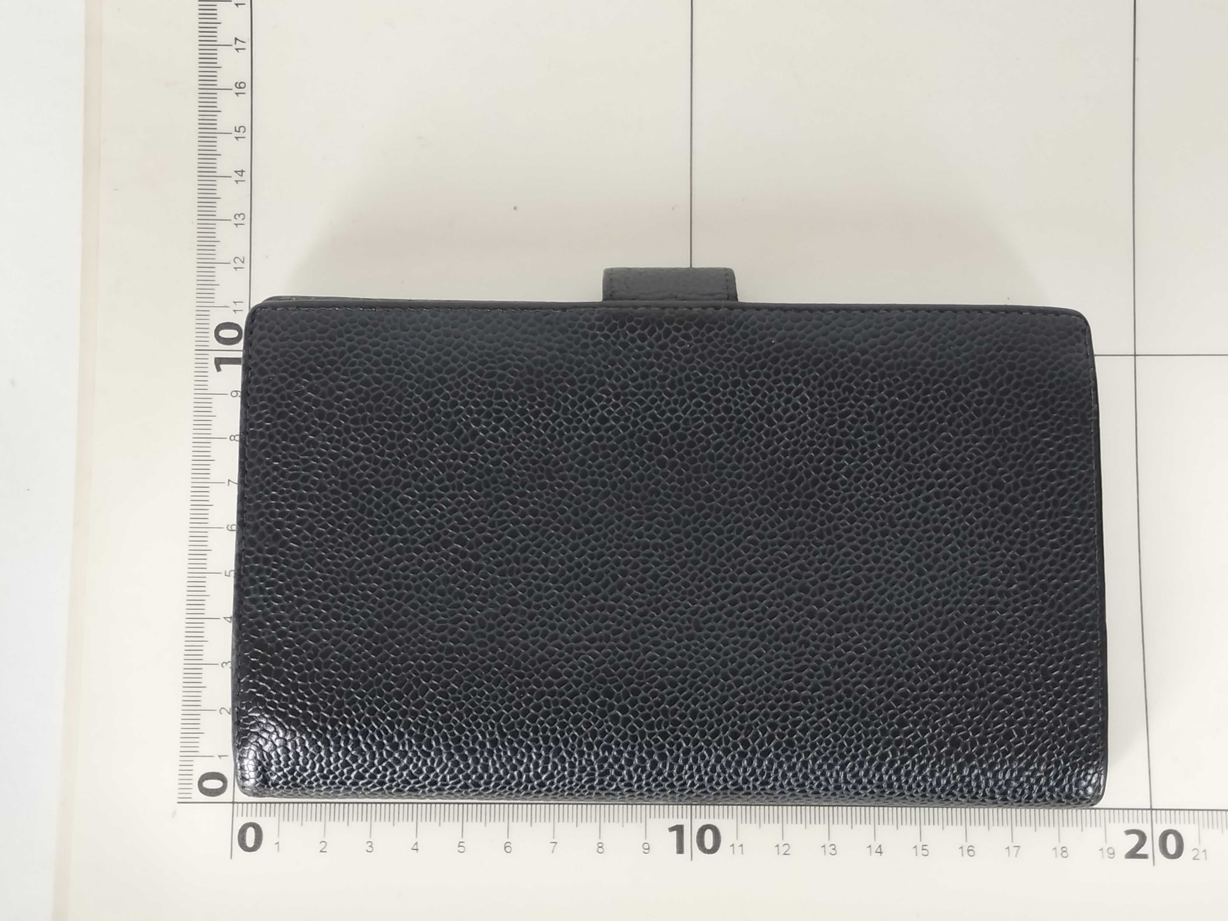 Caviar Skin Coco Mark Clasp Long Wallet — view 2