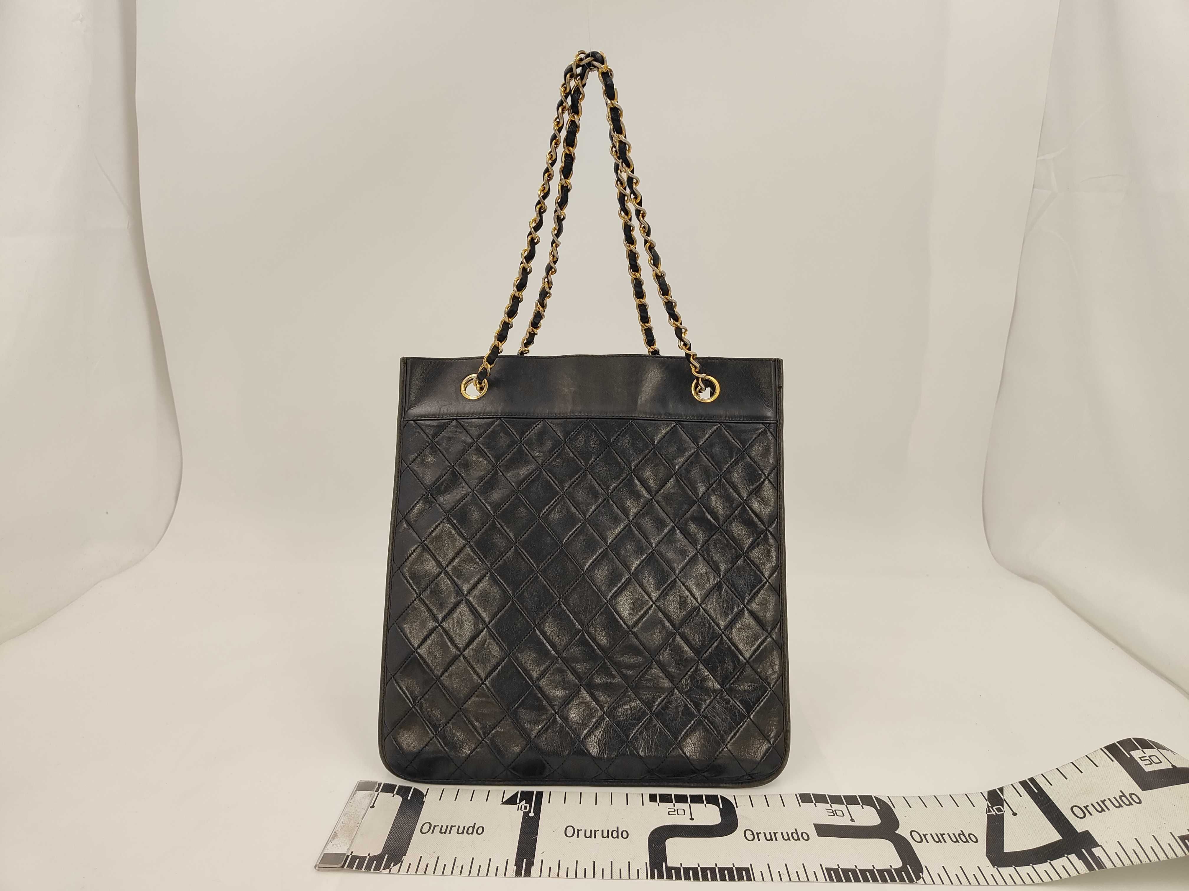 Lambskin Chain Tote Shoulder Bag — view 2