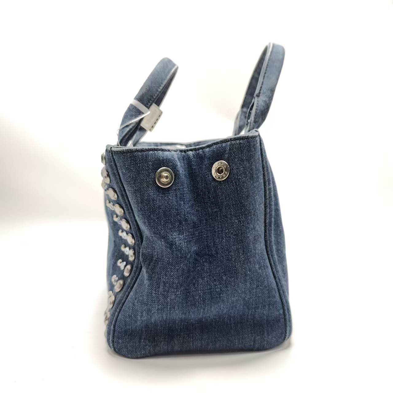 【*Shipped from: China*】PRADA Canvas Denim Handbag — view 3
