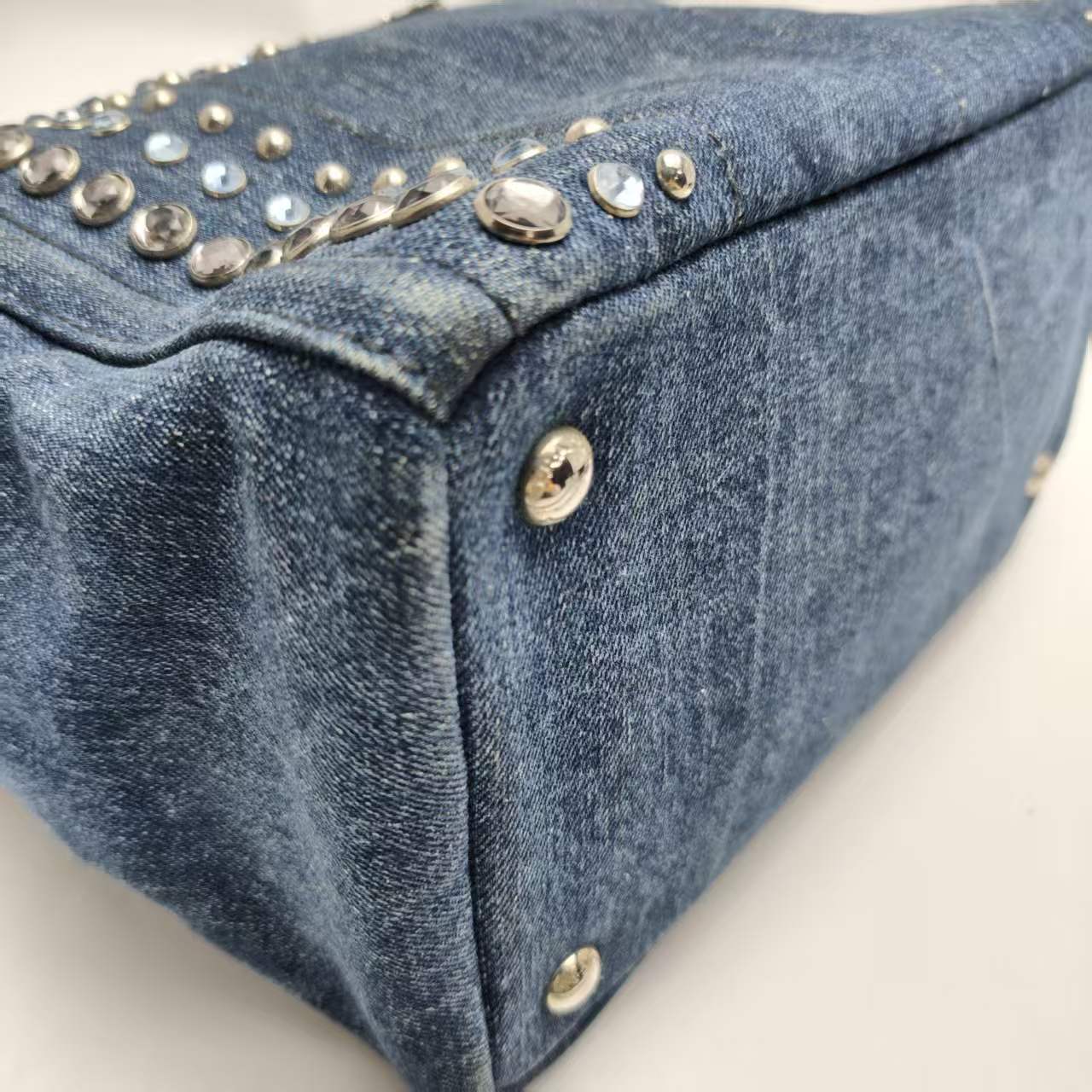 【*Shipped from: China*】PRADA Canvas Denim Handbag — view 5