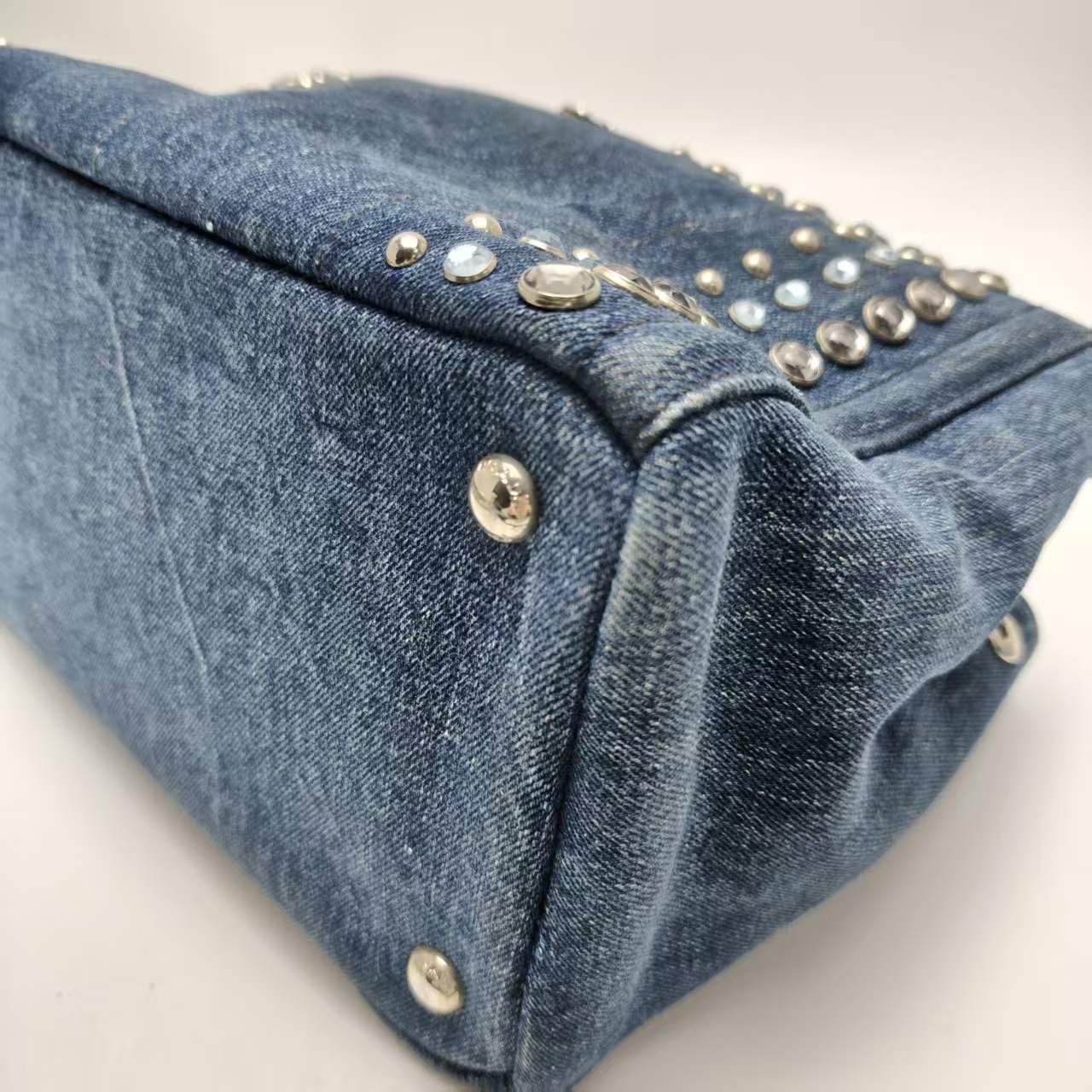 【*Shipped from: China*】PRADA Canvas Denim Handbag — view 6