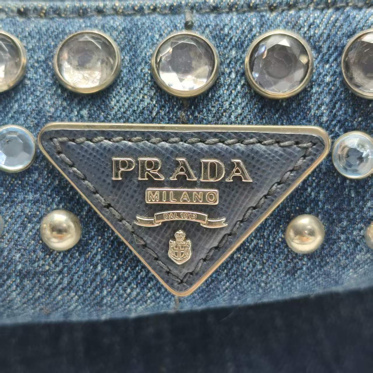 【*Shipped from: China*】PRADA Canvas Denim Handbag — view 10