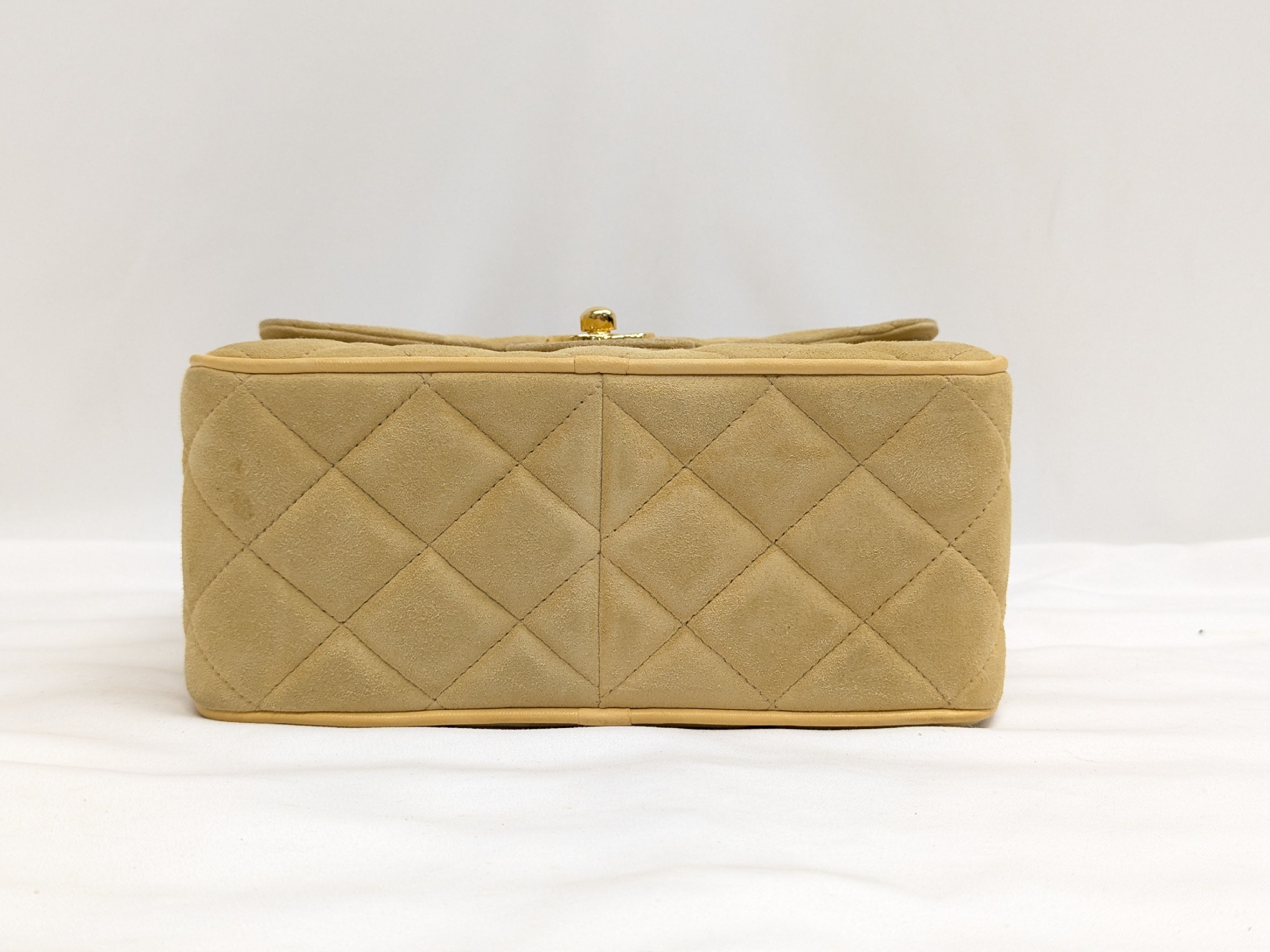 Suede Long Fringe Mini Matelassé Yellow Shoulder Bag (Serial No. 2) — view 5