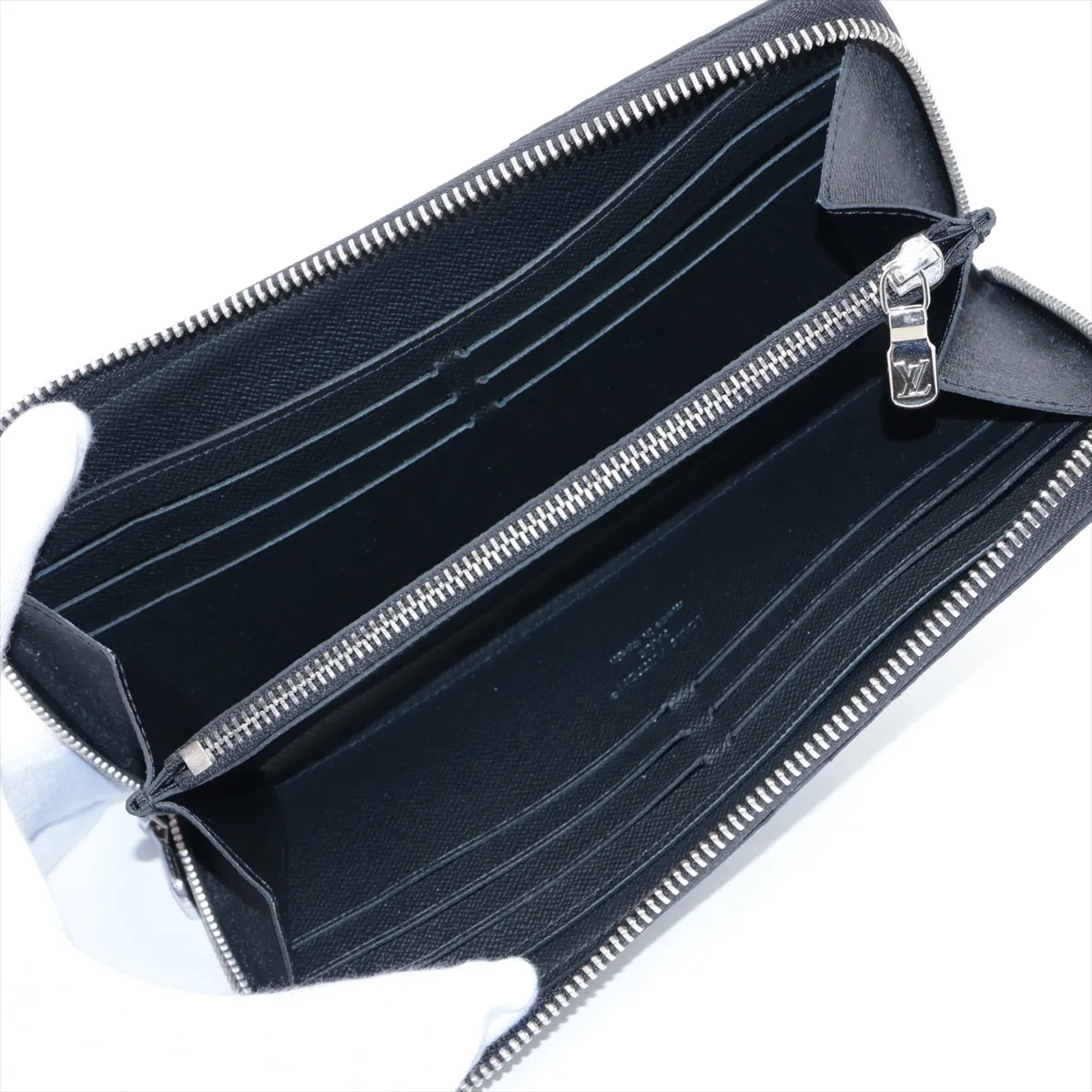 Damier Graphite Zippy Wallet Horizontal N00056 Noir Round Zip Wallet (RFID detected) — view 3