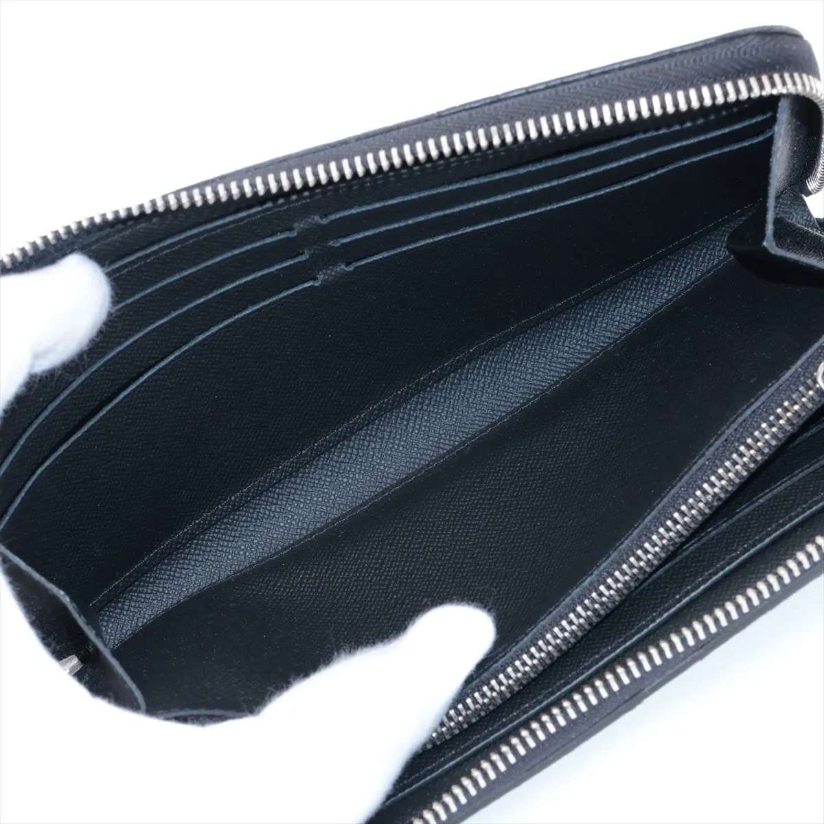Damier Graphite Zippy Wallet Horizontal N00056 Noir Round Zip Wallet (RFID detected) — view 5