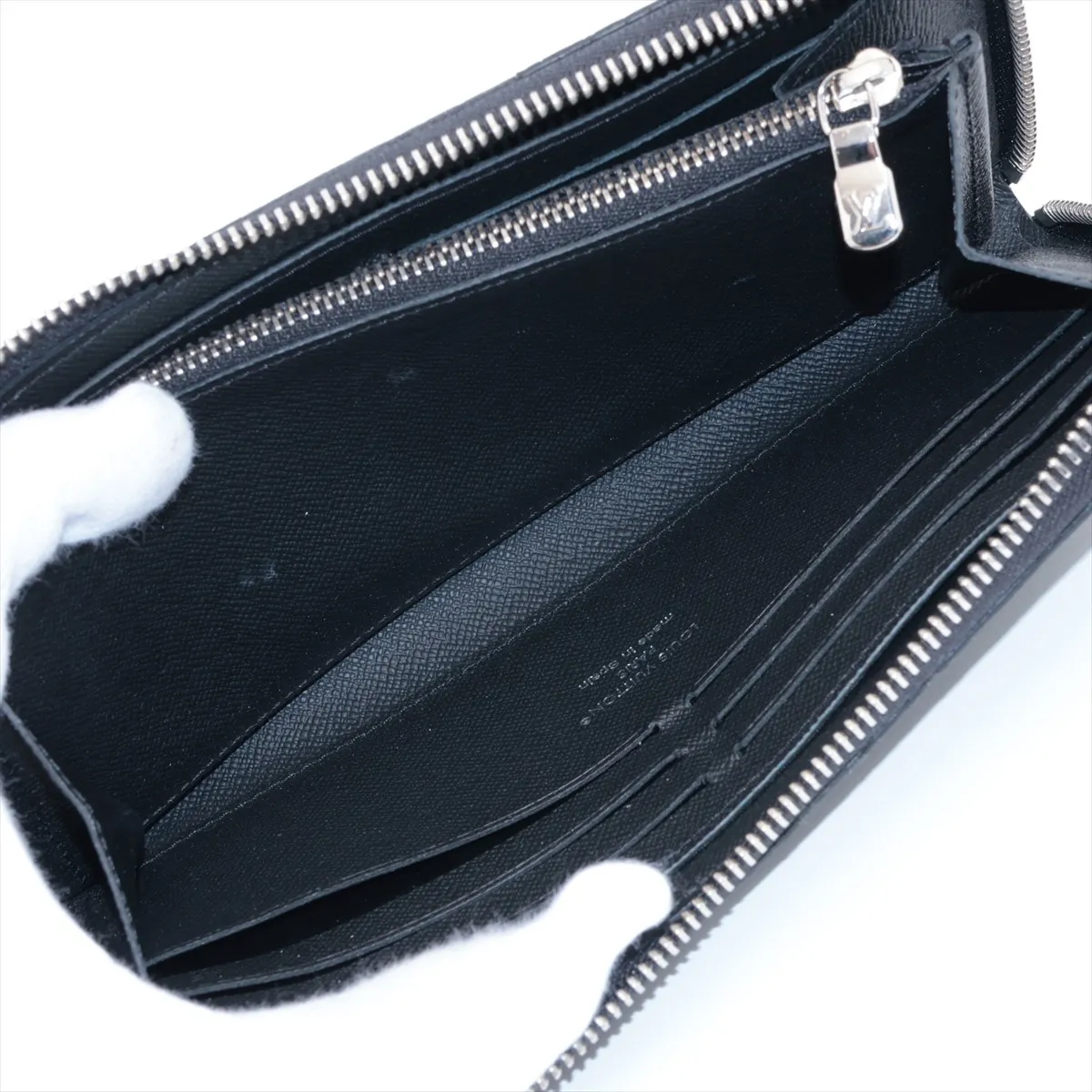 Damier Graphite Zippy Wallet Horizontal N00056 Noir Round Zip Wallet (RFID detected) — view 6