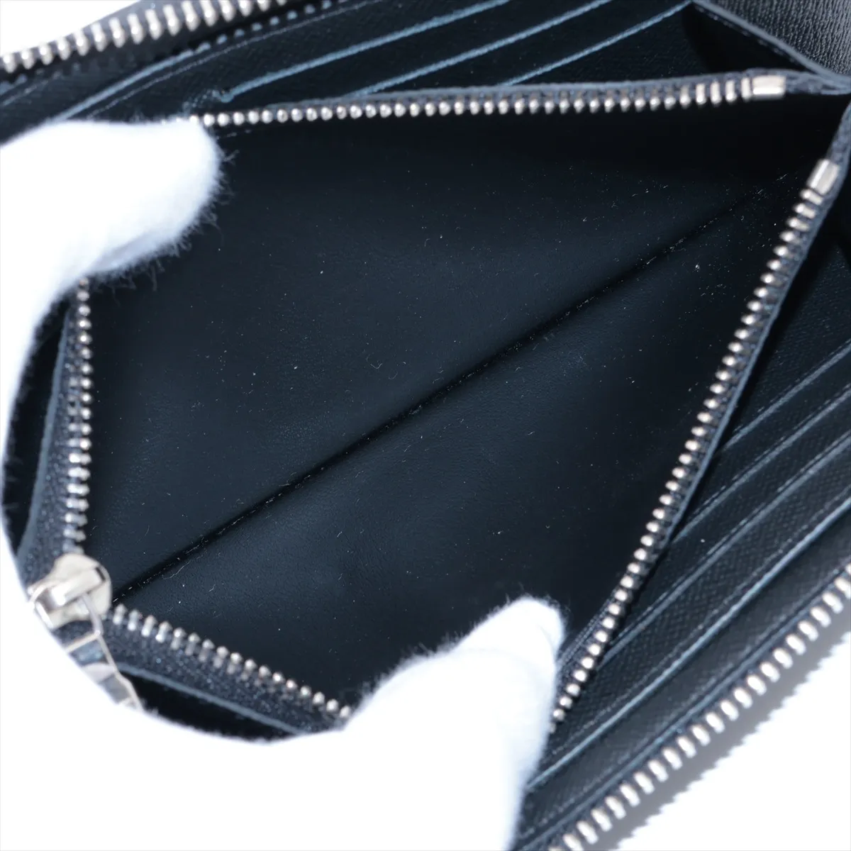 Damier Graphite Zippy Wallet Horizontal N00056 Noir Round Zip Wallet (RFID detected) — view 8