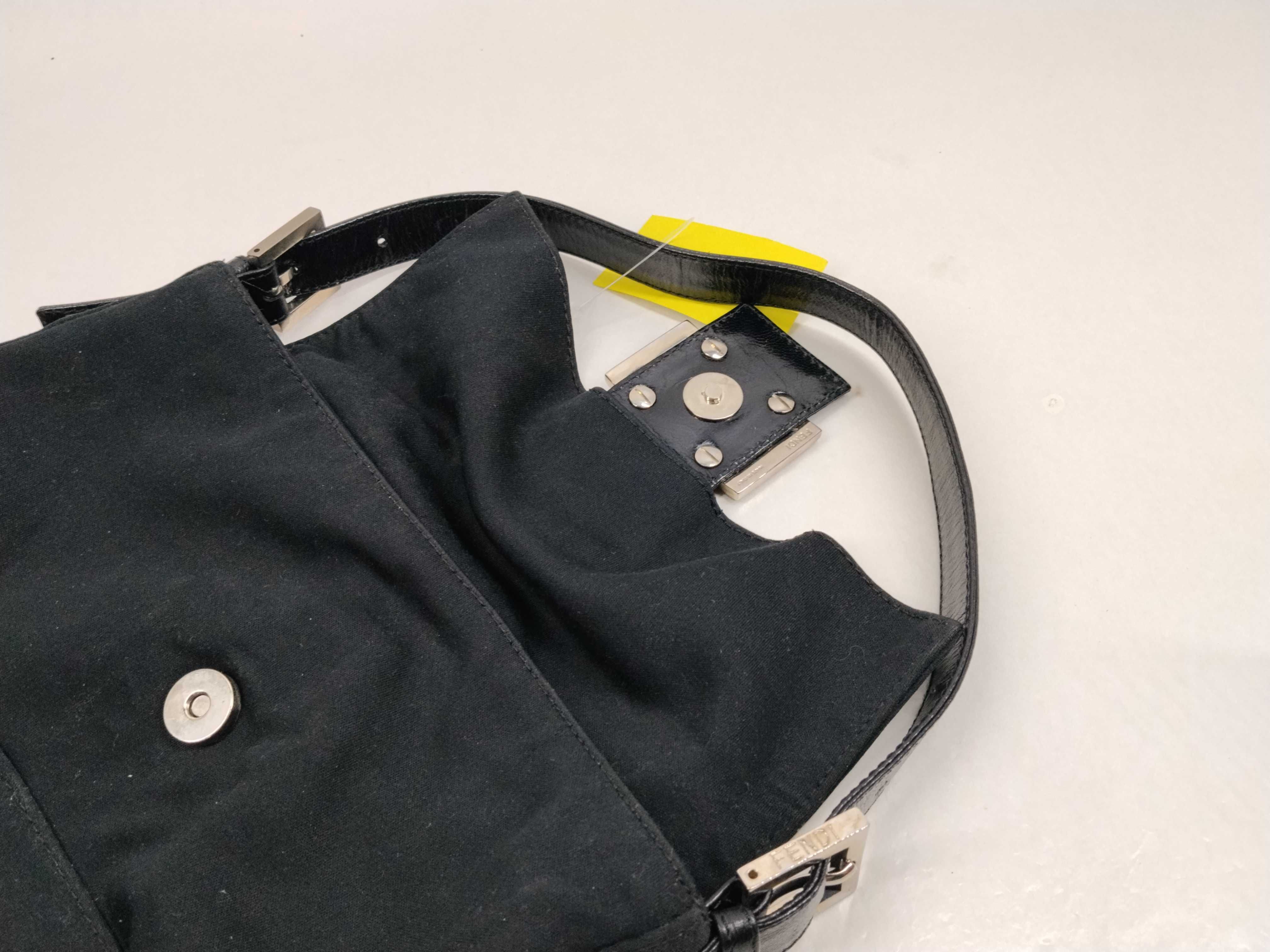 Mamma Bucket Black Cotton Jersey Shoulder Bag — view 8