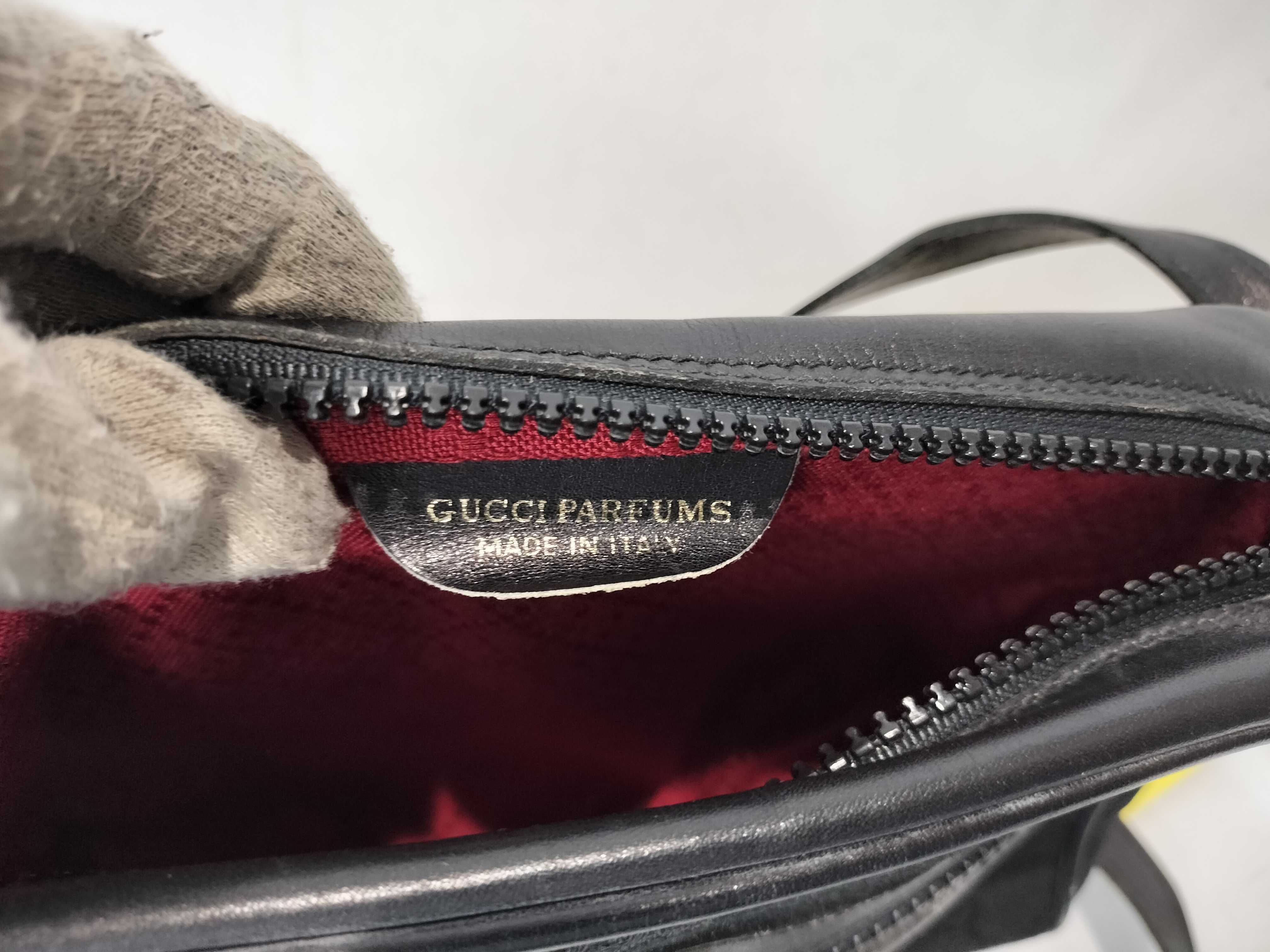 Old PARFUMS Sherry Line Canvas Shoulder Bag, Black — view 11