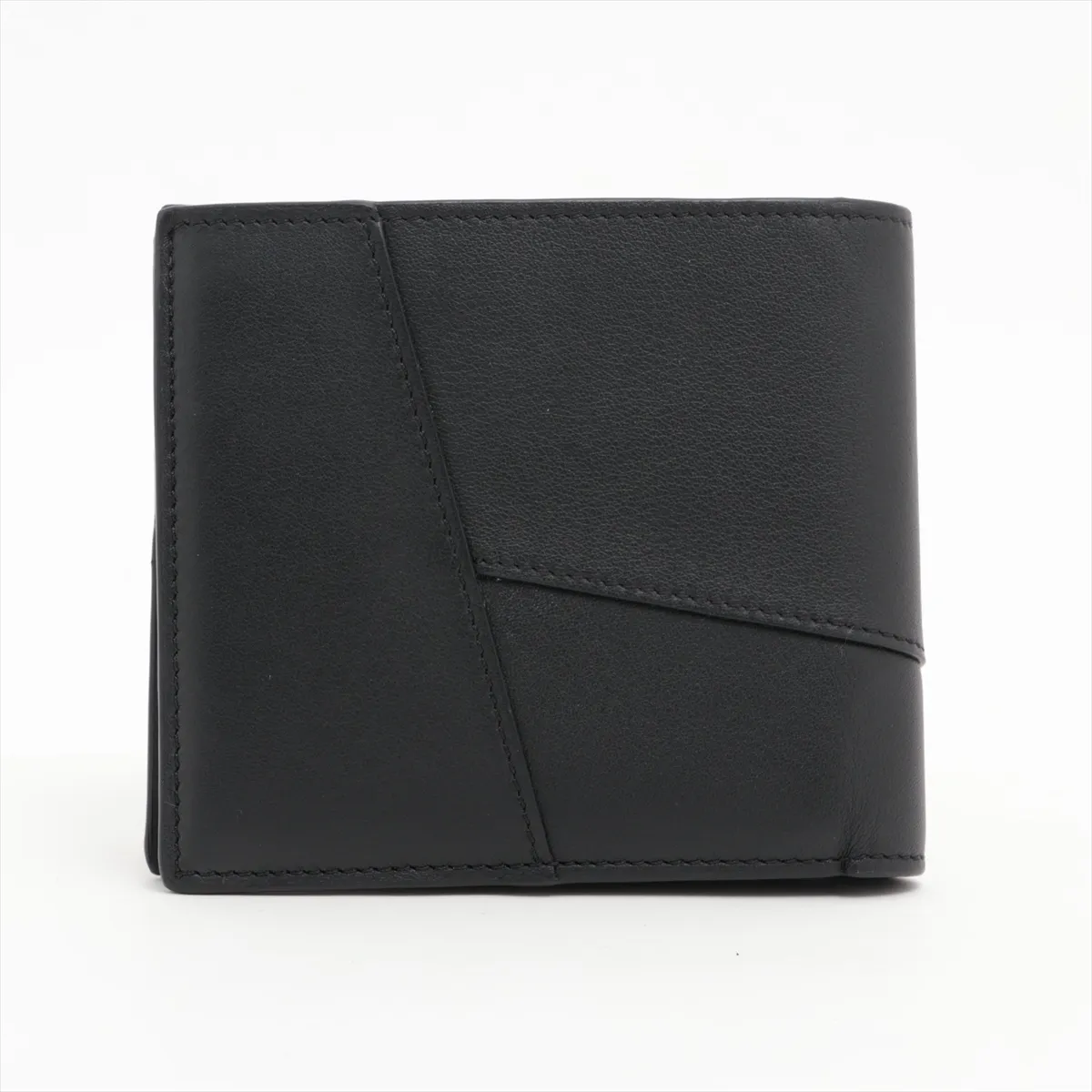 Puzzle Leather Compact Wallet Black — view 2