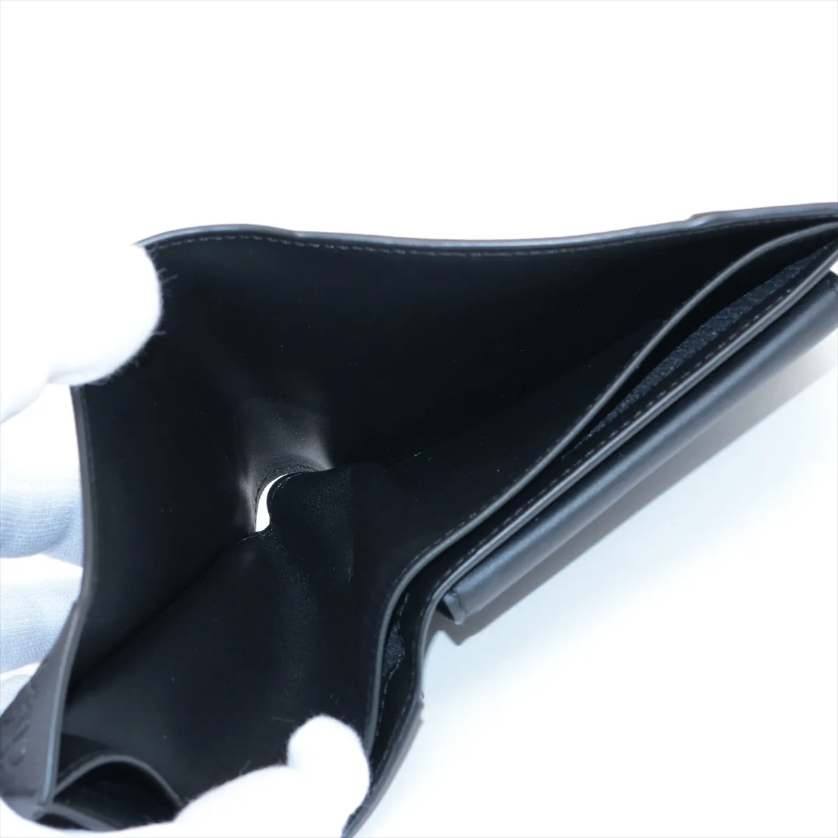 Puzzle Leather Compact Wallet Black — view 4
