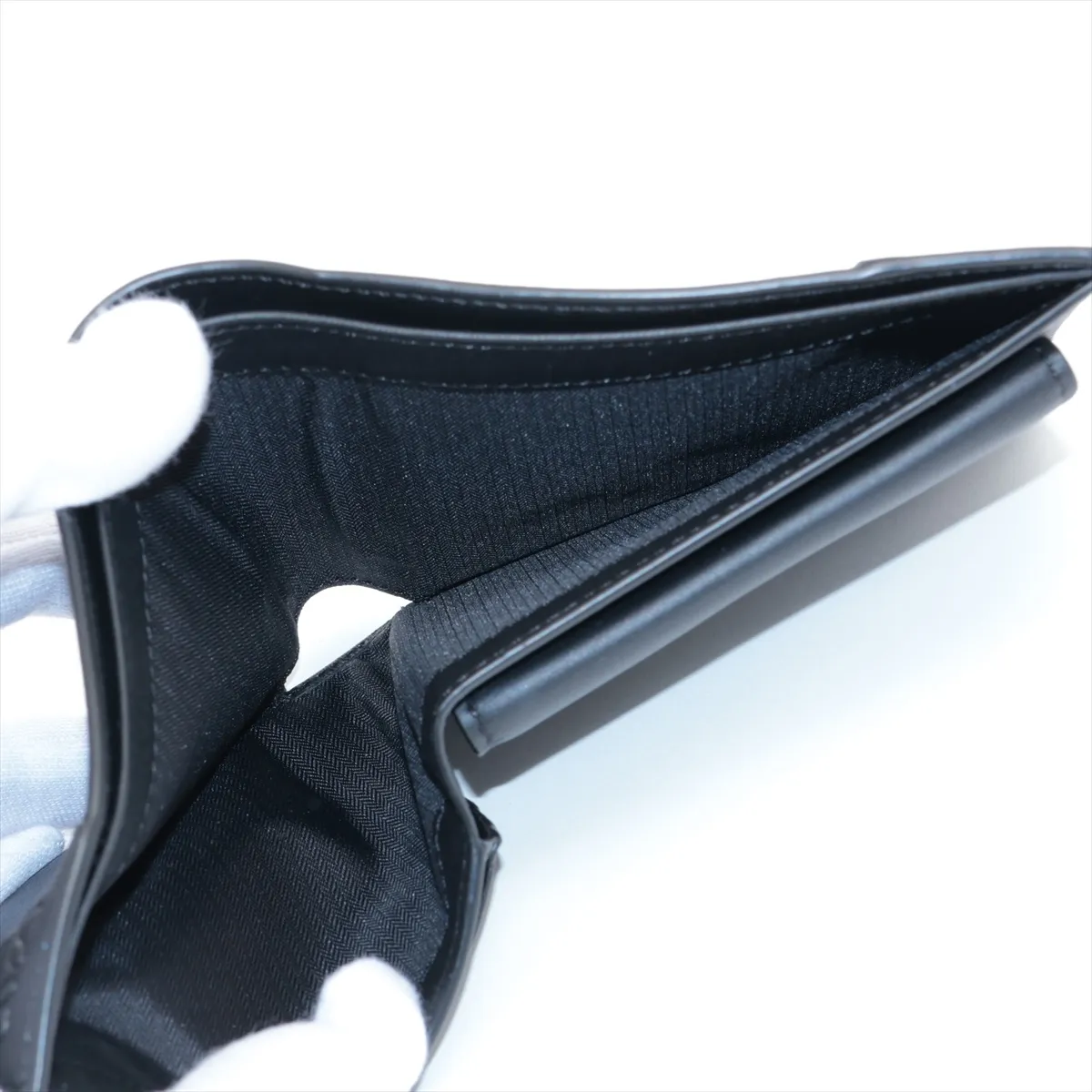 Puzzle Leather Compact Wallet Black — view 5