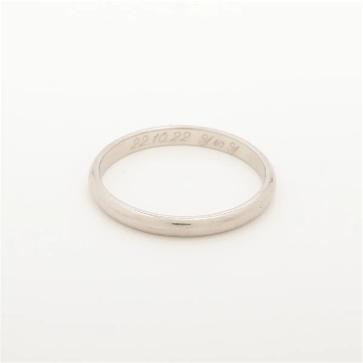 Wedding Ring, Pt950, 3.1g, Size 56, Initials, RWZ294 — view 2