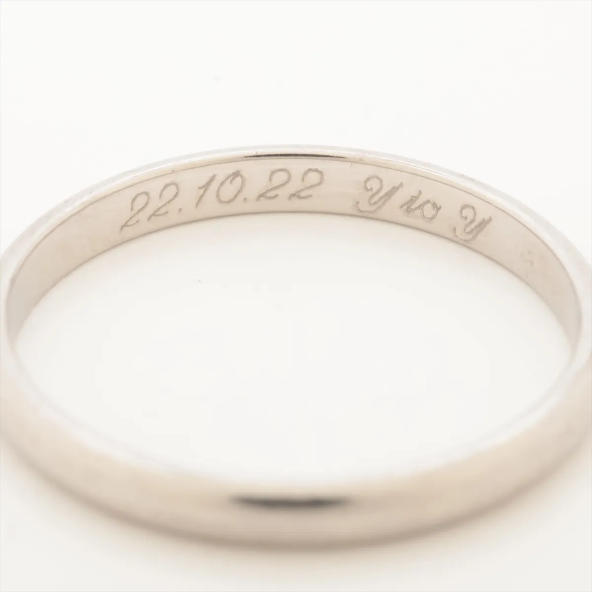 Wedding Ring, Pt950, 3.1g, Size 56, Initials, RWZ294 — view 3