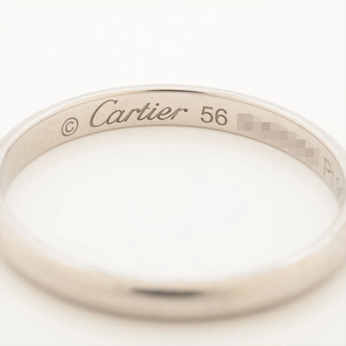 Wedding Ring, Pt950, 3.1g, Size 56, Initials, RWZ294 — view 4