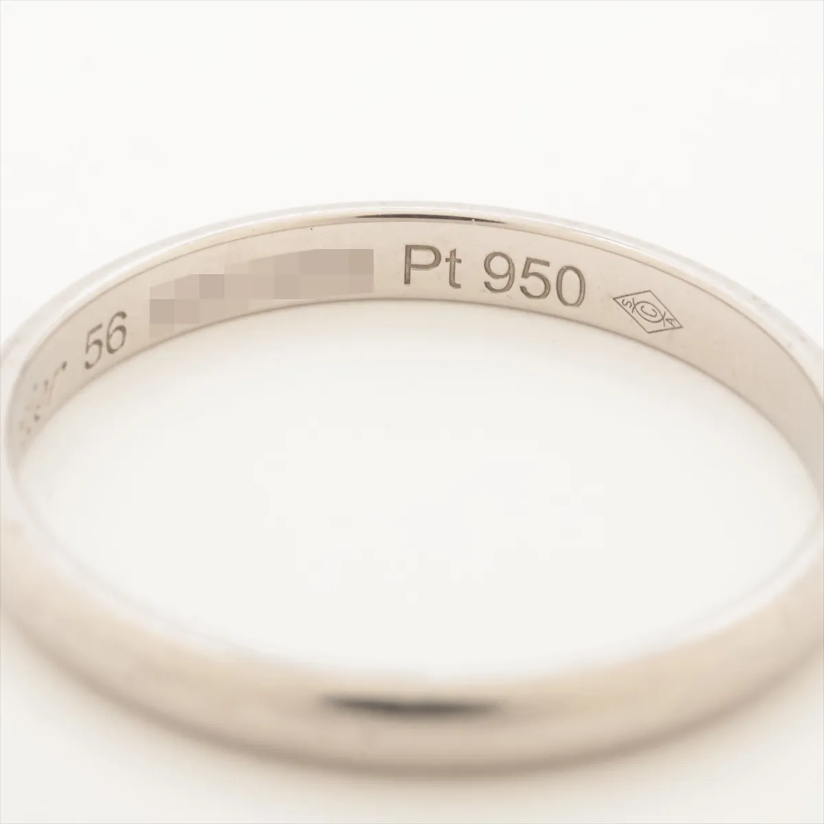 Wedding Ring, Pt950, 3.1g, Size 56, Initials, RWZ294 — view 5